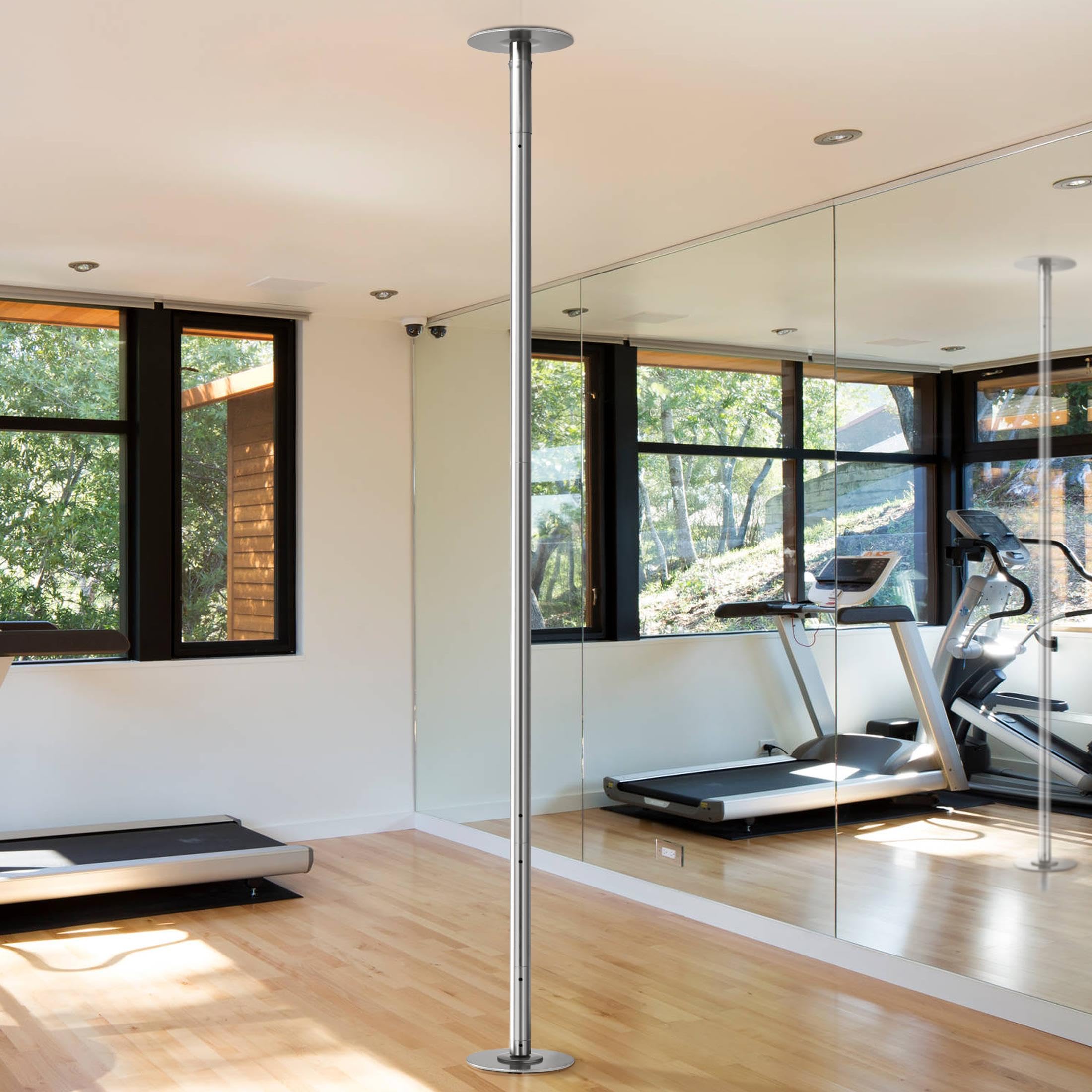 Yaheetech Tanzstange 45 mm, Pole Dance Stange 225 bis 274,5 cm Höhenverstellbar, Tanzstange Statisch oder Spinning