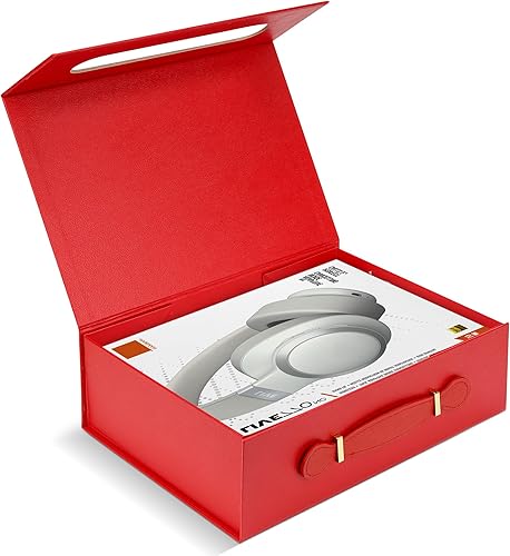 Linkidea Quick Assemble Magnetic Gift Box, Middle Rigid Packaging Box With Shred