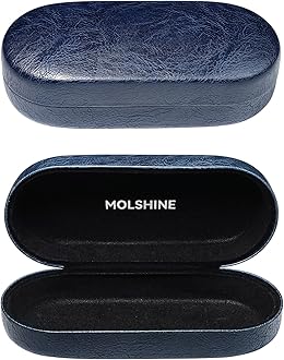 molshine Hard Shell Sunglasses Case, Classic Large Glasses Case for Women Men, Sunglass Eyeglasses