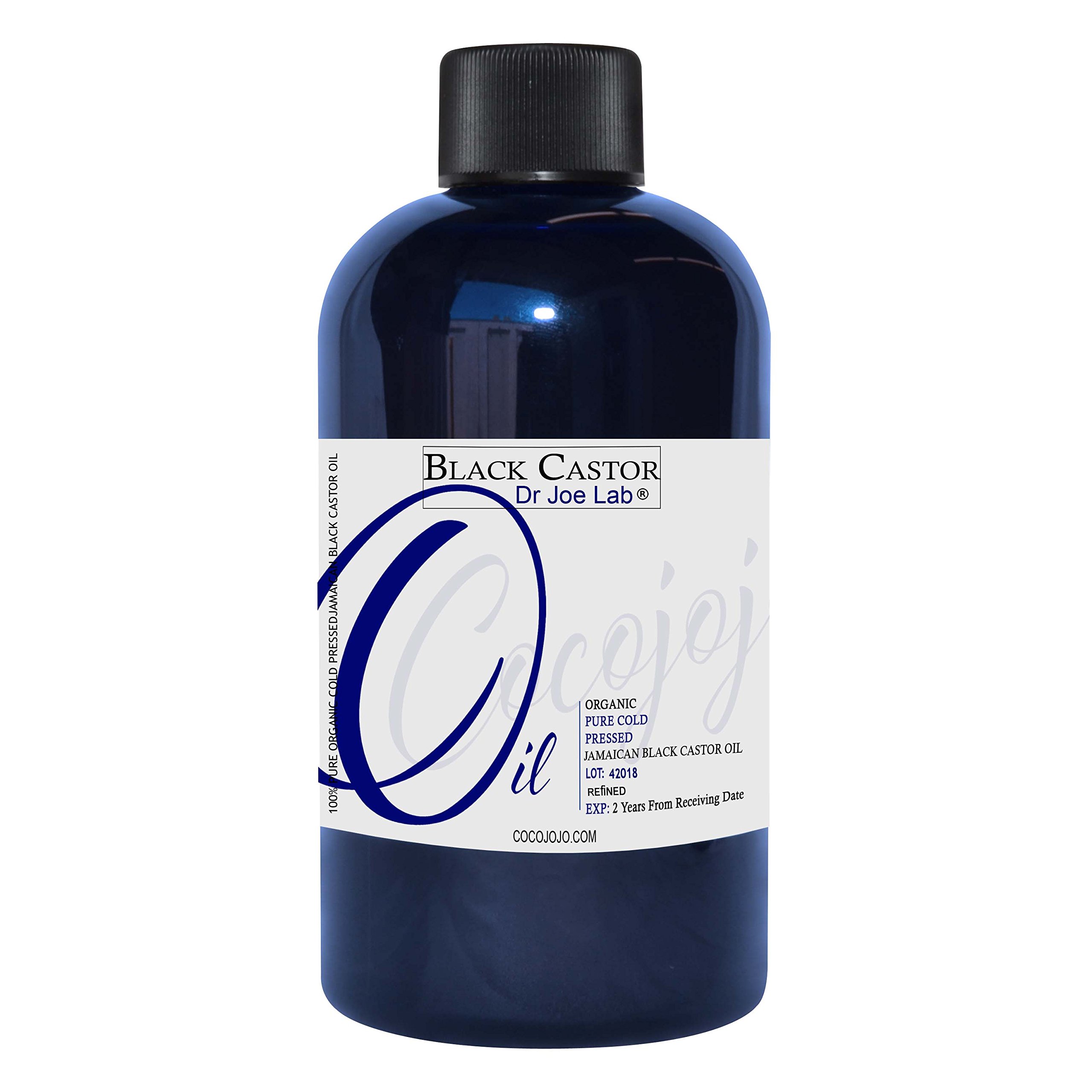 Dr Joe LabPure Jamaican Refined Cold Pressed Castor Oil, Black, 18 Fluid Ounce