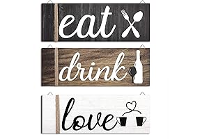 Jetec 3-Piece Kitchen Wall Art Decor