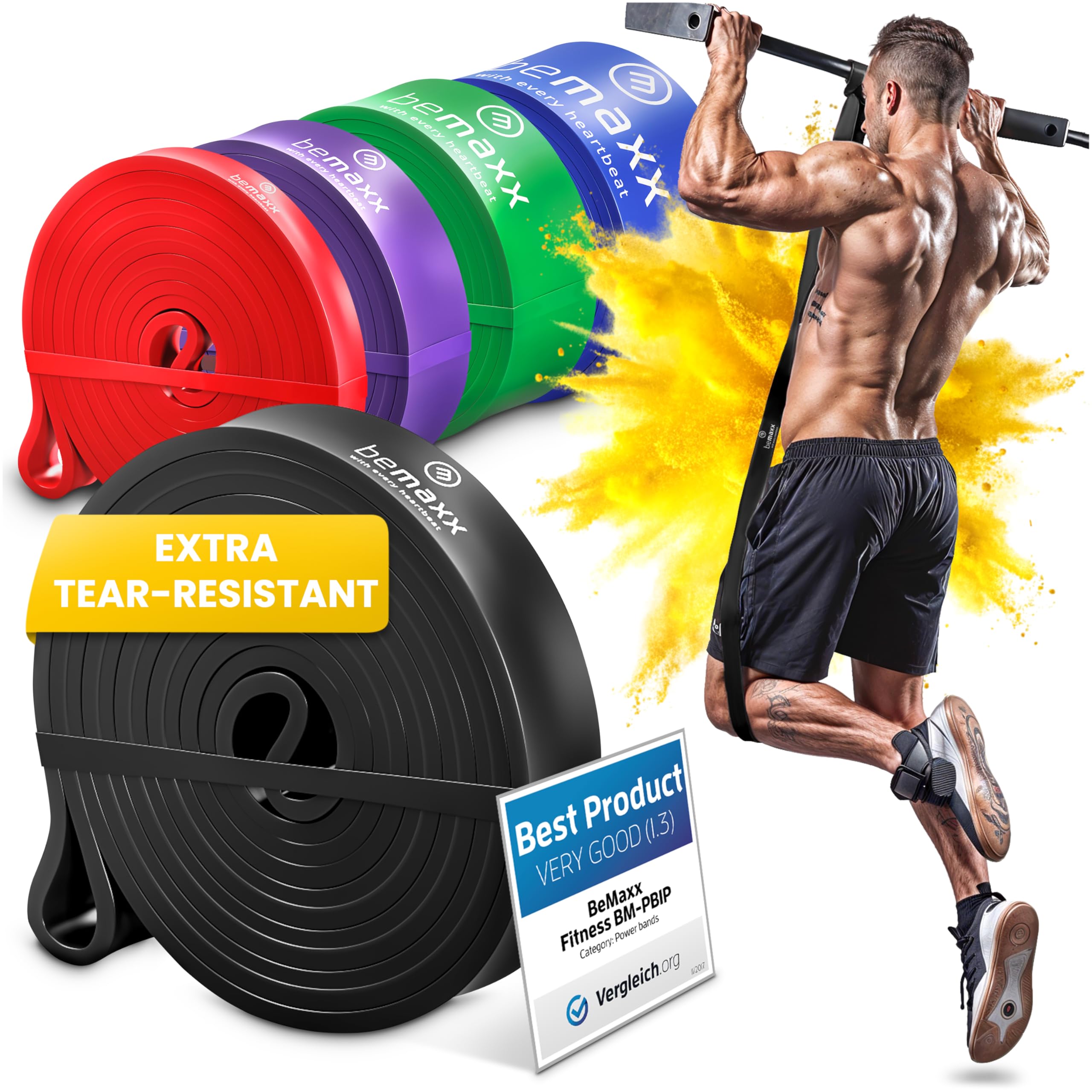 Fascia Elastica Fitness A Forma Di 8 - Per Trazioni, Allenamento Muscolare, Yoga E Stretching