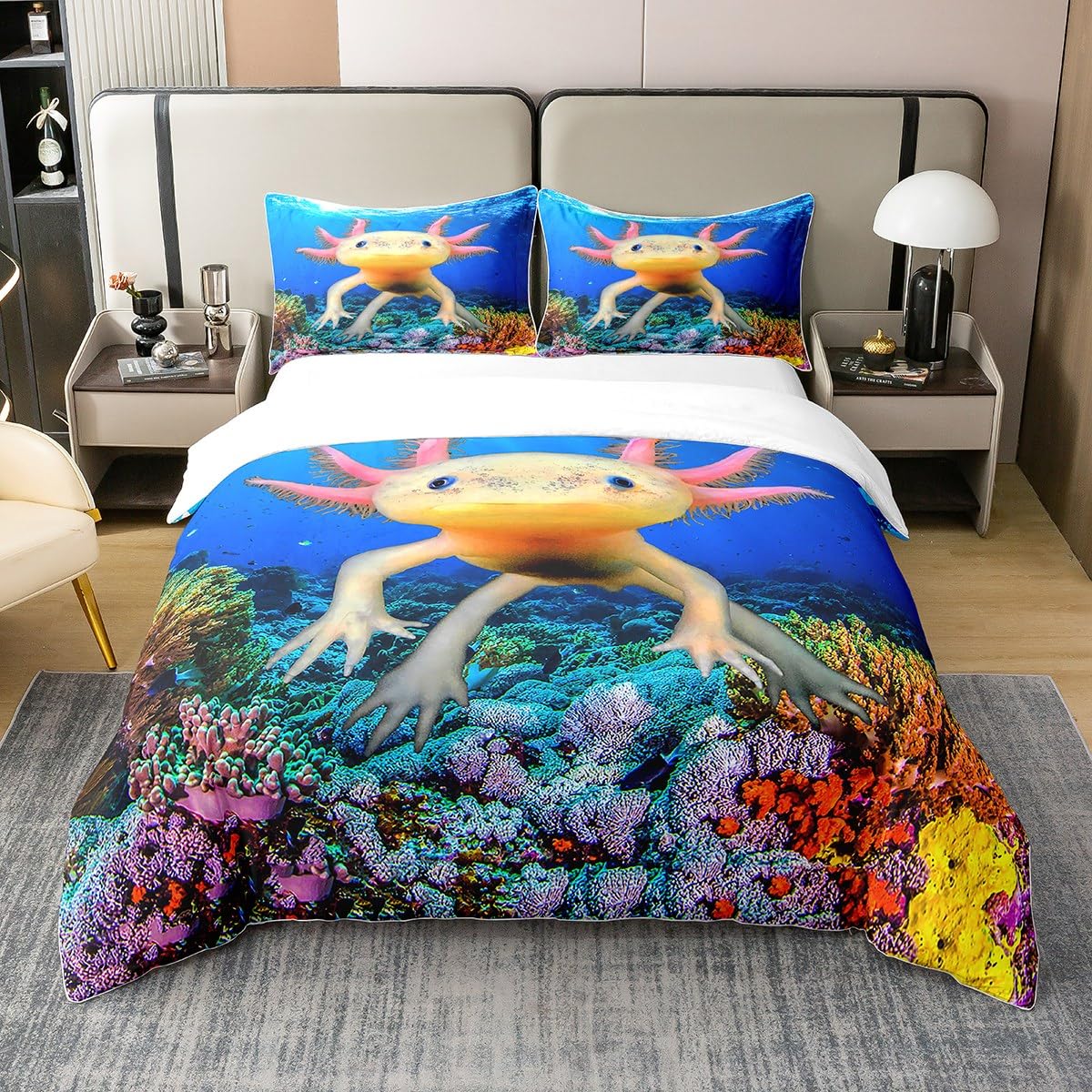 Luxe Koraal Dekbedovertrek - Dutch Design Sunset Boulevard
