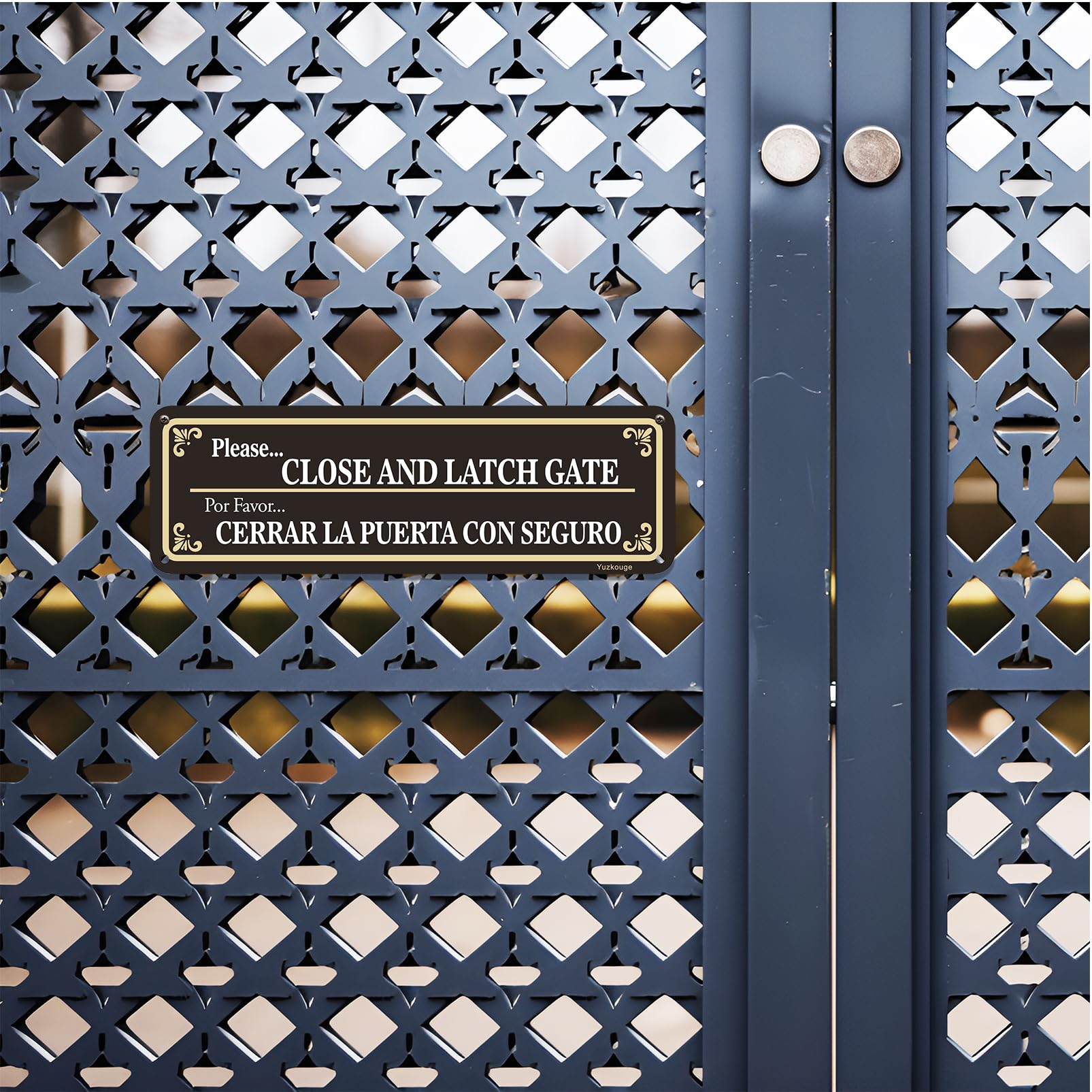 Farm Gate Sign 2PC Close And Latch Gate Signs, 10 X 7 Inches - Aluminum ...