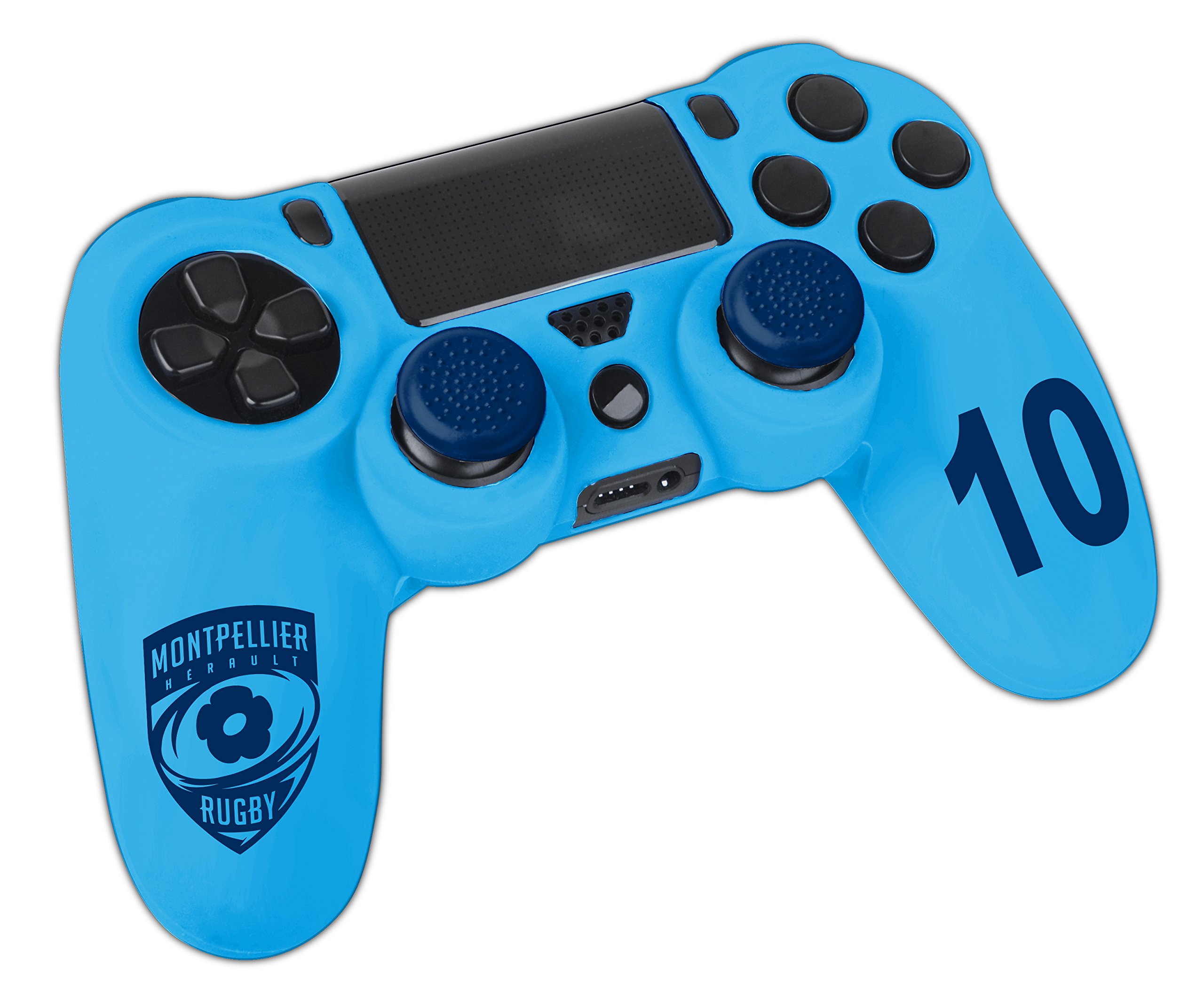 Subsonic Kit officiel Montpellier Herault Rugby pour manette PS4 - Housse + Capsules