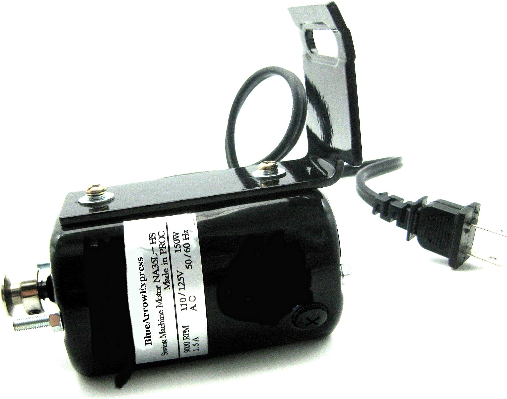 BlueArrowExpress Universal Sewing Machine Motor L Type 110V w/Bracket NA35L-HS by BlueArrowExpress