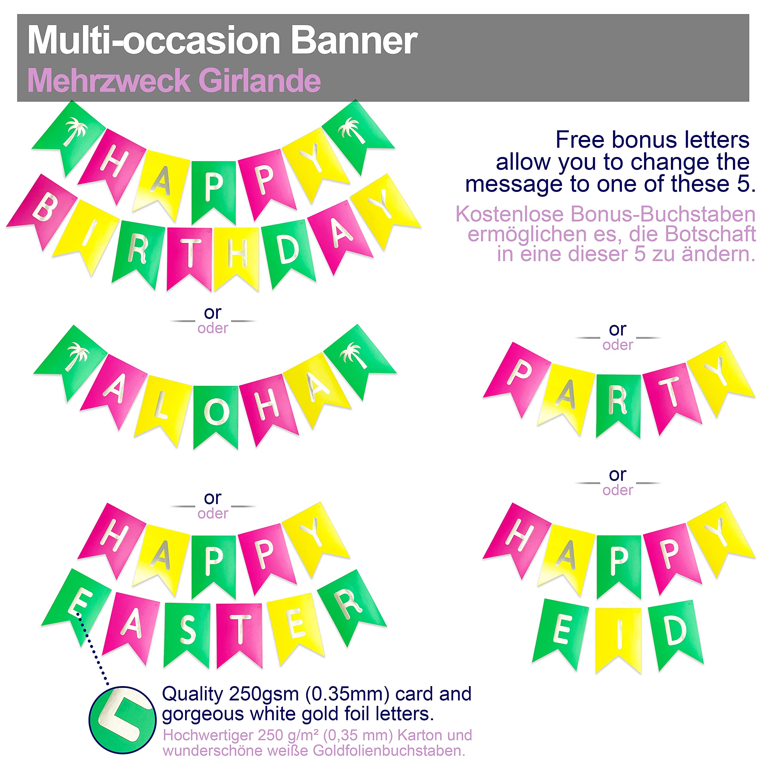 Premium Reusable Hawaiian Party Decorations Tropical Party