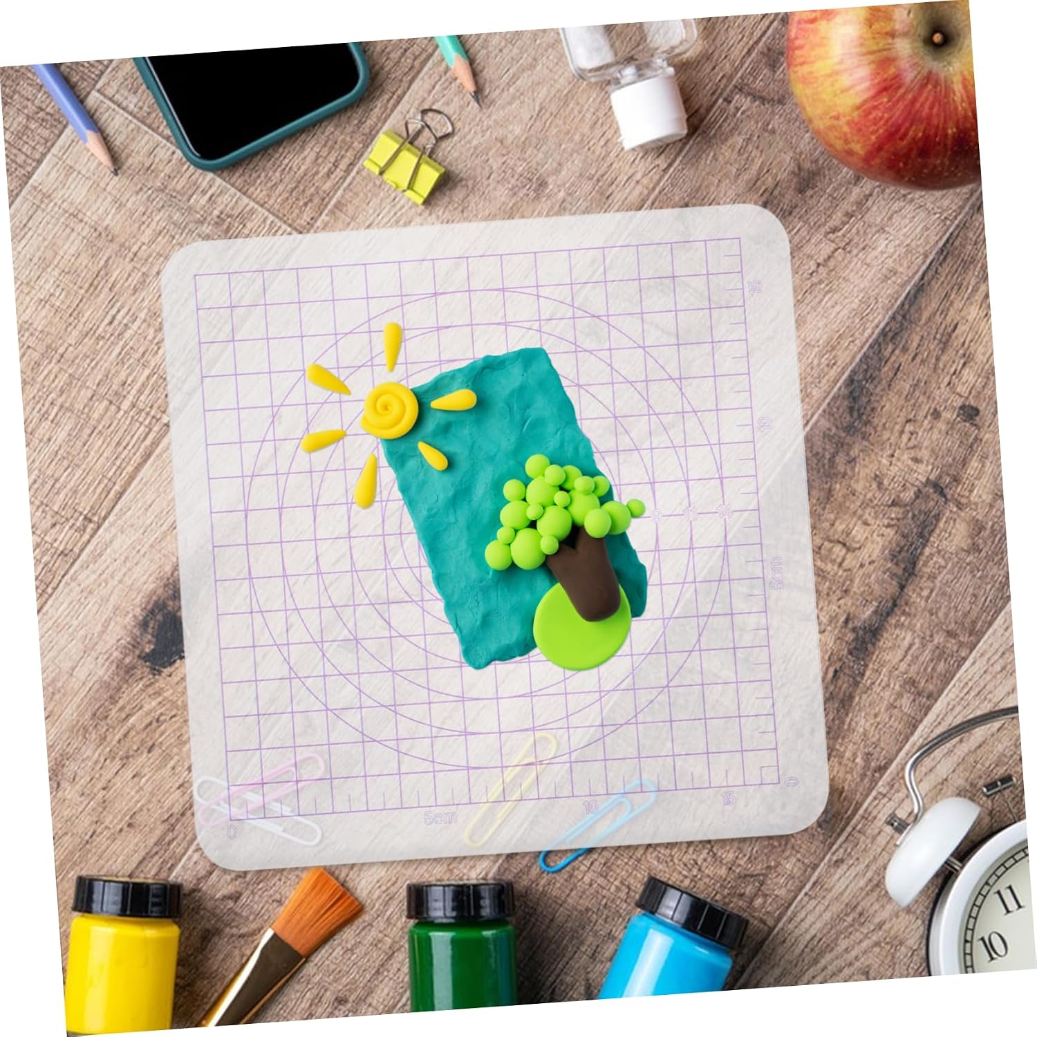 EPIGEIST Transparent Acrylic Clay Rolling Board Smooth Surface Sculpting Tool for Pottery and Handcrafts Clay Modelling Platform for Visibility and Easy Cleanup