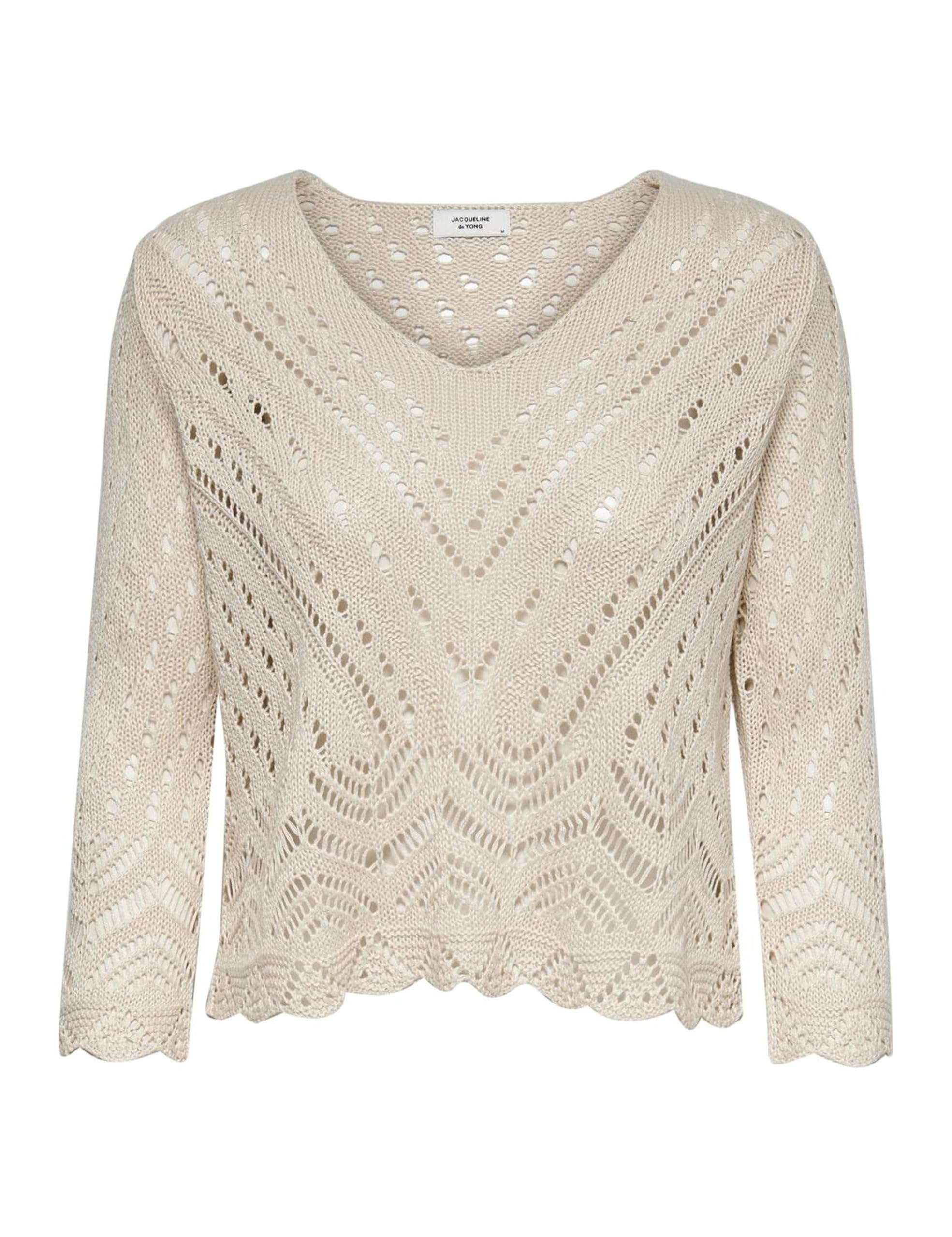 JDY Womens New Sun KNT Noos 3/4 Cropped Pullover Knitted Jumper, Tapioca, L UK