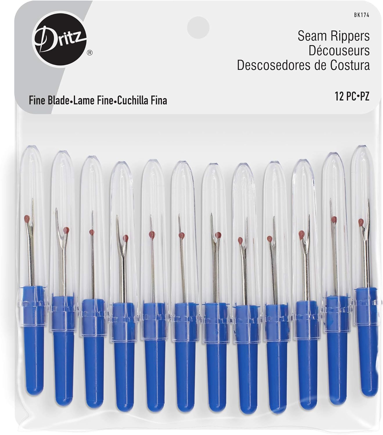 Dritz Seam Ripper Small Blade Sewing Accessories, 12 Pack, None