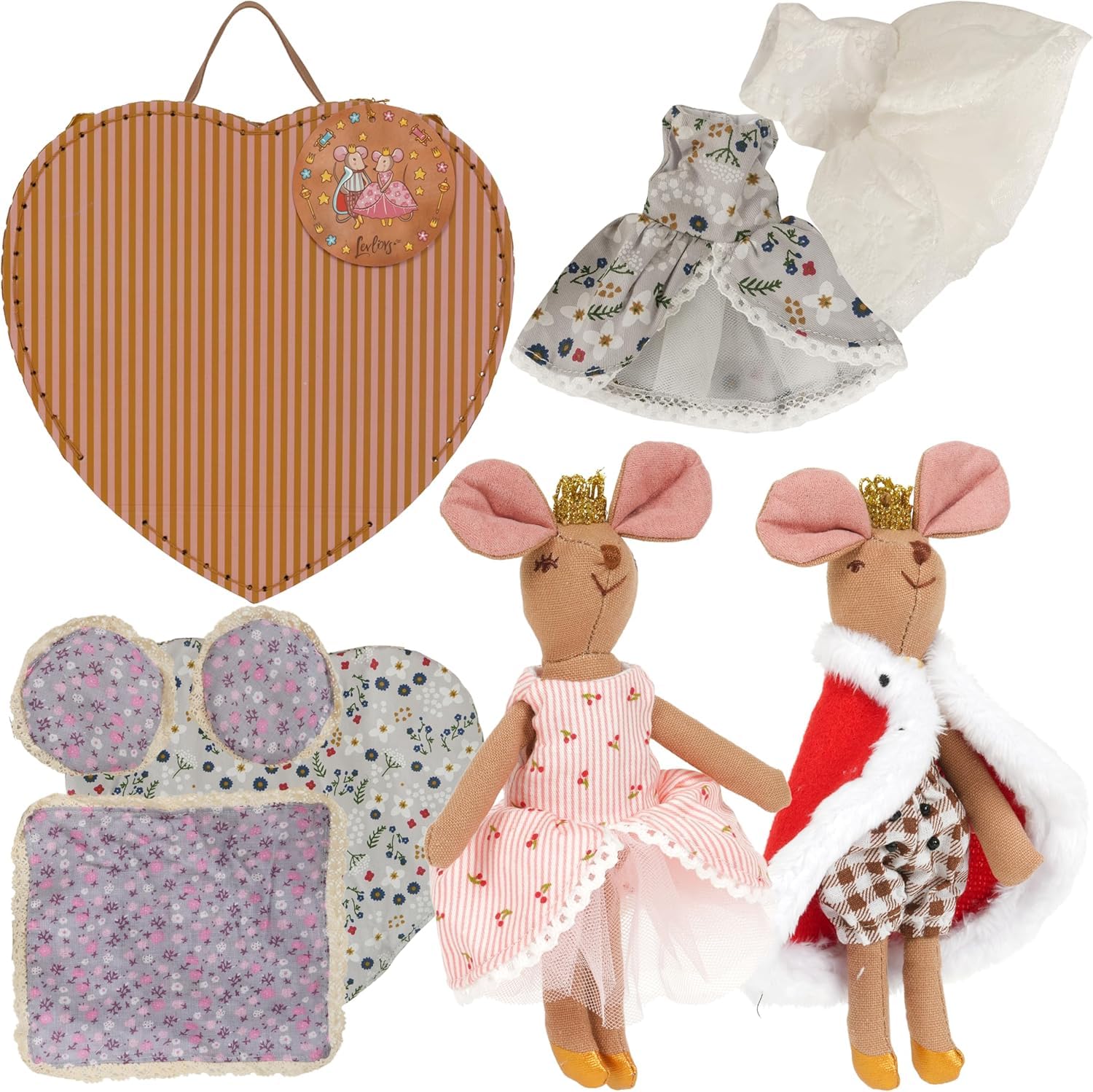 LEVLOVS Mouse in a Box and Friends Toy Baby Registry Gift VIP Mice Plush Toy