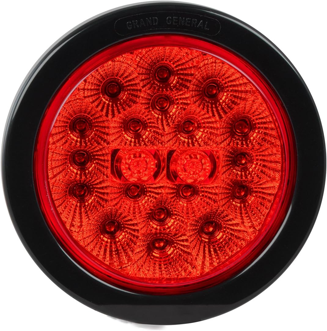 Grand General 77083BP Red LED Stop/Turn/Tail Light (Spyder 4" Round)