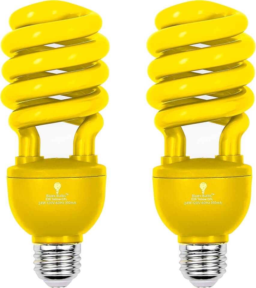 yellow fluorescent light bulb