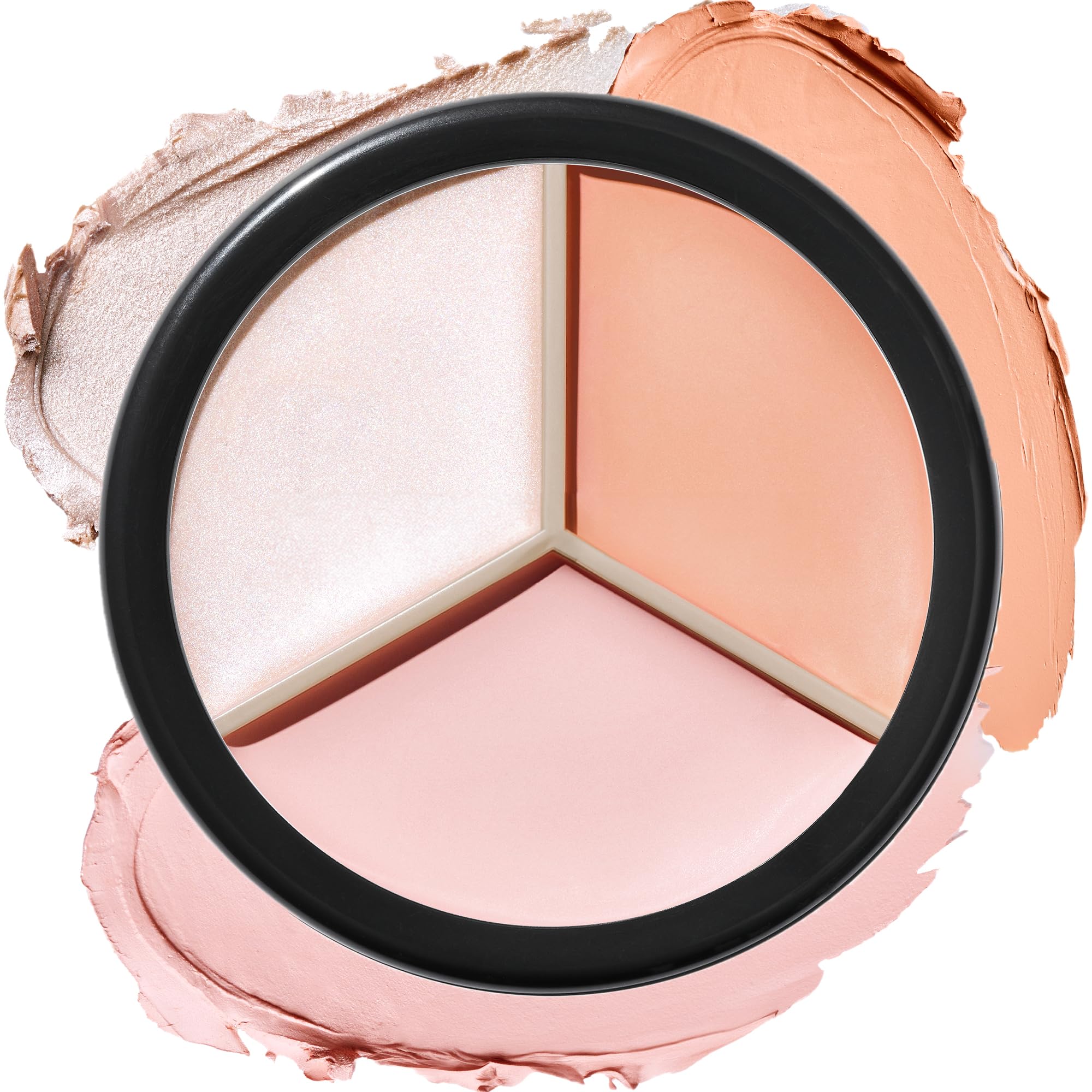 THESAEM Cover Perfection Triple Pot Concealer - 05 Dark Up Beige for Dark Circles & Under-Eye - 3-Color Multi Concealer Palette with Volume & Brightening - Korean Makeup with Sweet Almond Oil