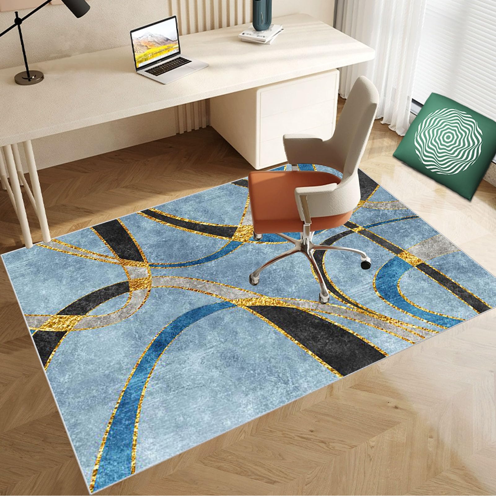 90 x 140 cm Heavy Duty Office Chair Mat for Carpeted Floor Computer Gaming Desk Chair Mat for Carpet Hard Floor Protector Mat for Rolling Chair Carpet Protector Chair Mat Floor Mat for Office Chair
