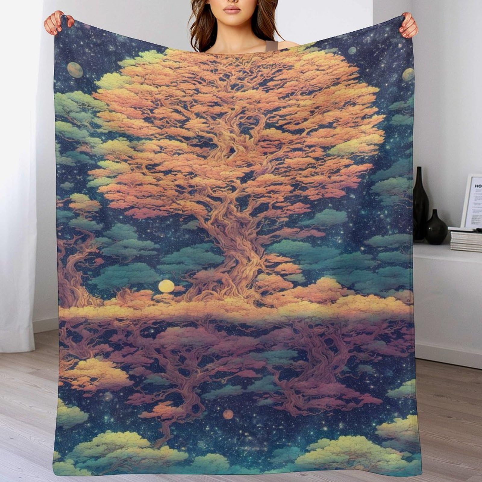 Manta de franela suave Bonsai Inspirot de 150x200 cm para sofá