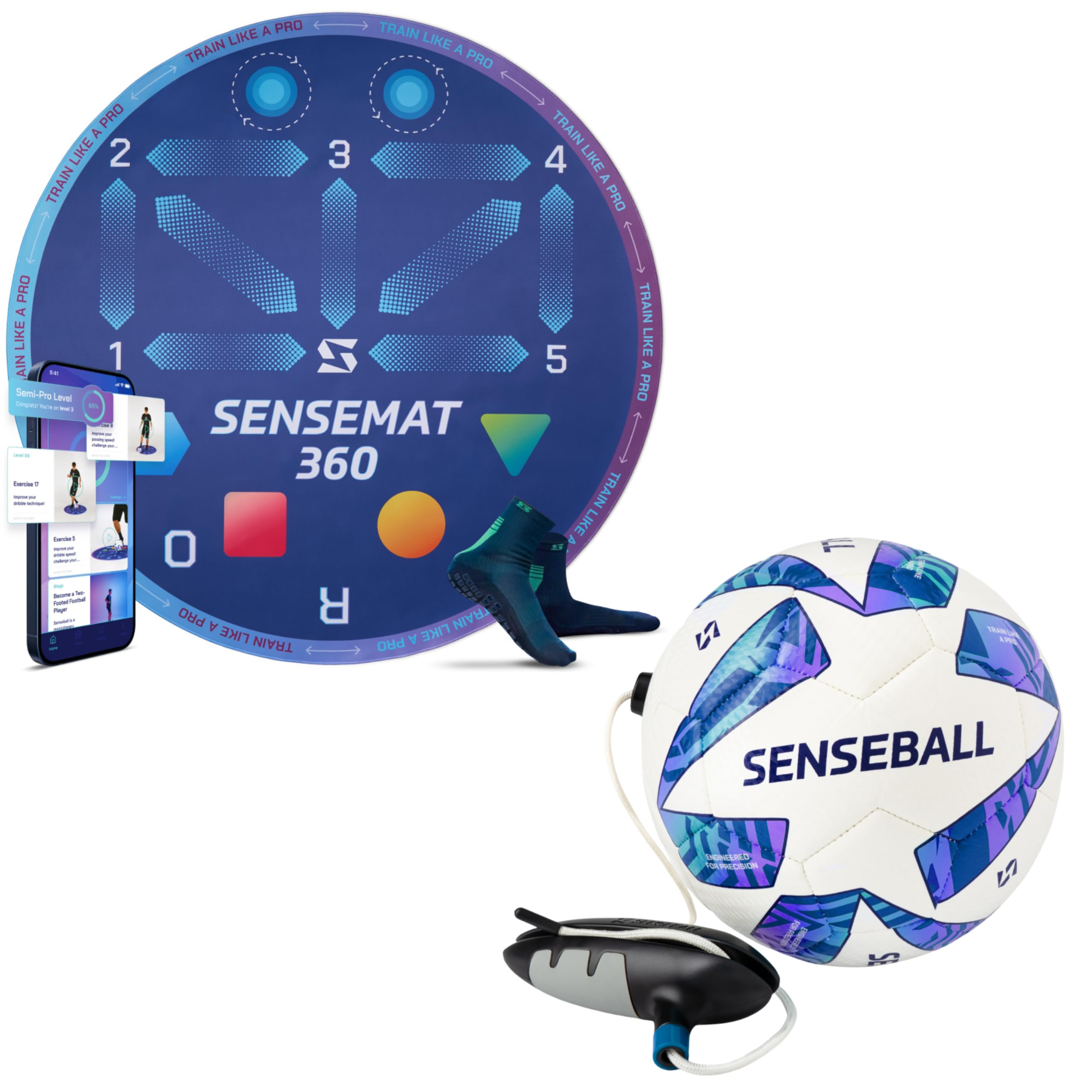 Amazon.com: SenseMat 360 Soccer Training Bundle | 360 Footwork Mat