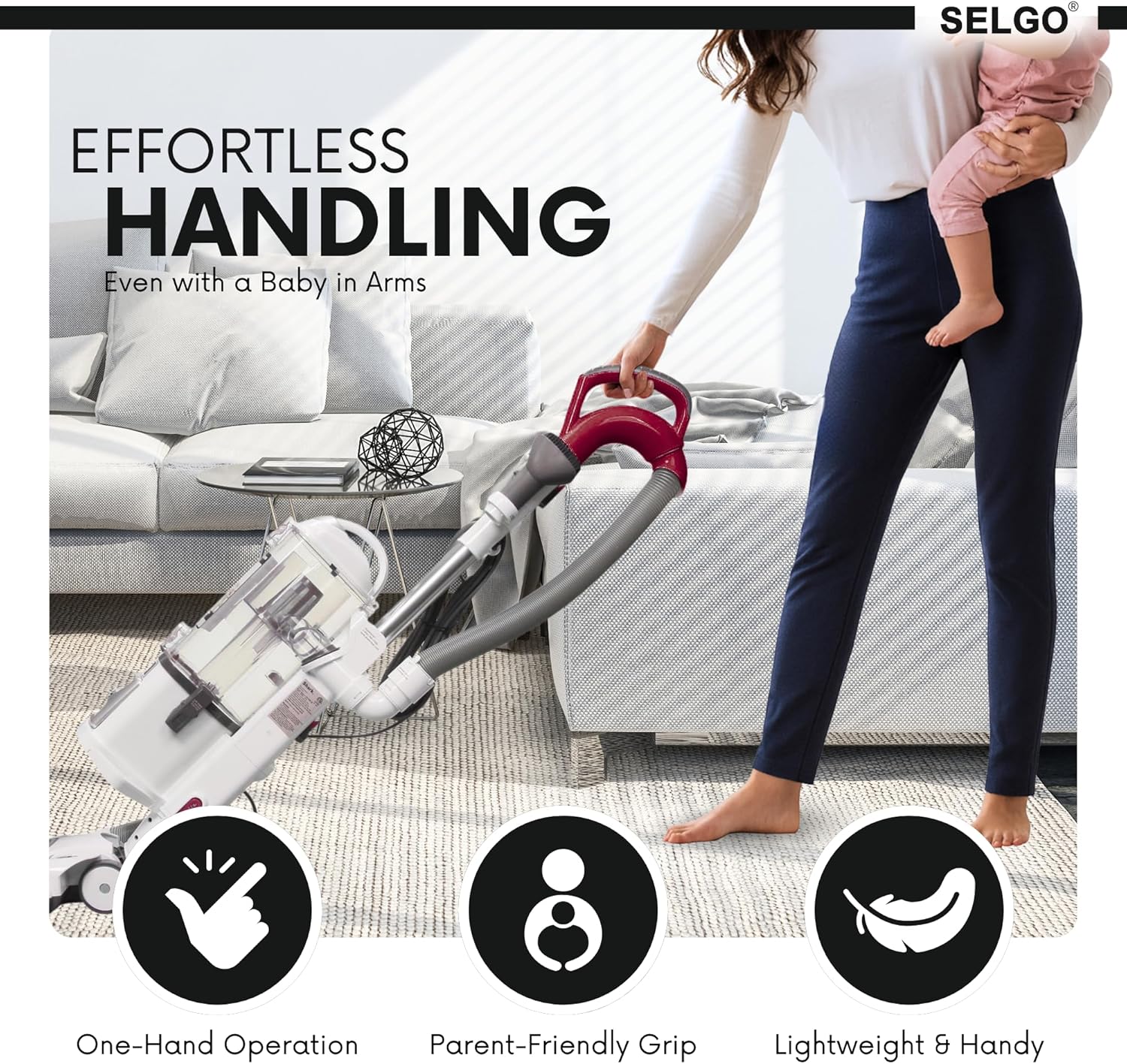 Upgraded Replacement Hose Handle - Premium Quality Shark OEM Vacuum Cleaner Hose Handle - Shark Navigator Rotator Lift-Away Upright for CU520 Series (Burgundy)