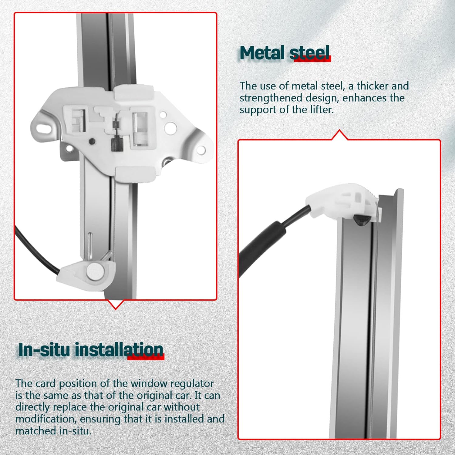 Power Window Regulator Rear Right Passenger Side with Motor fits for 2007-2012 for Nissan Fo Altima 2007-2012 for Nissan Maxima 748-527