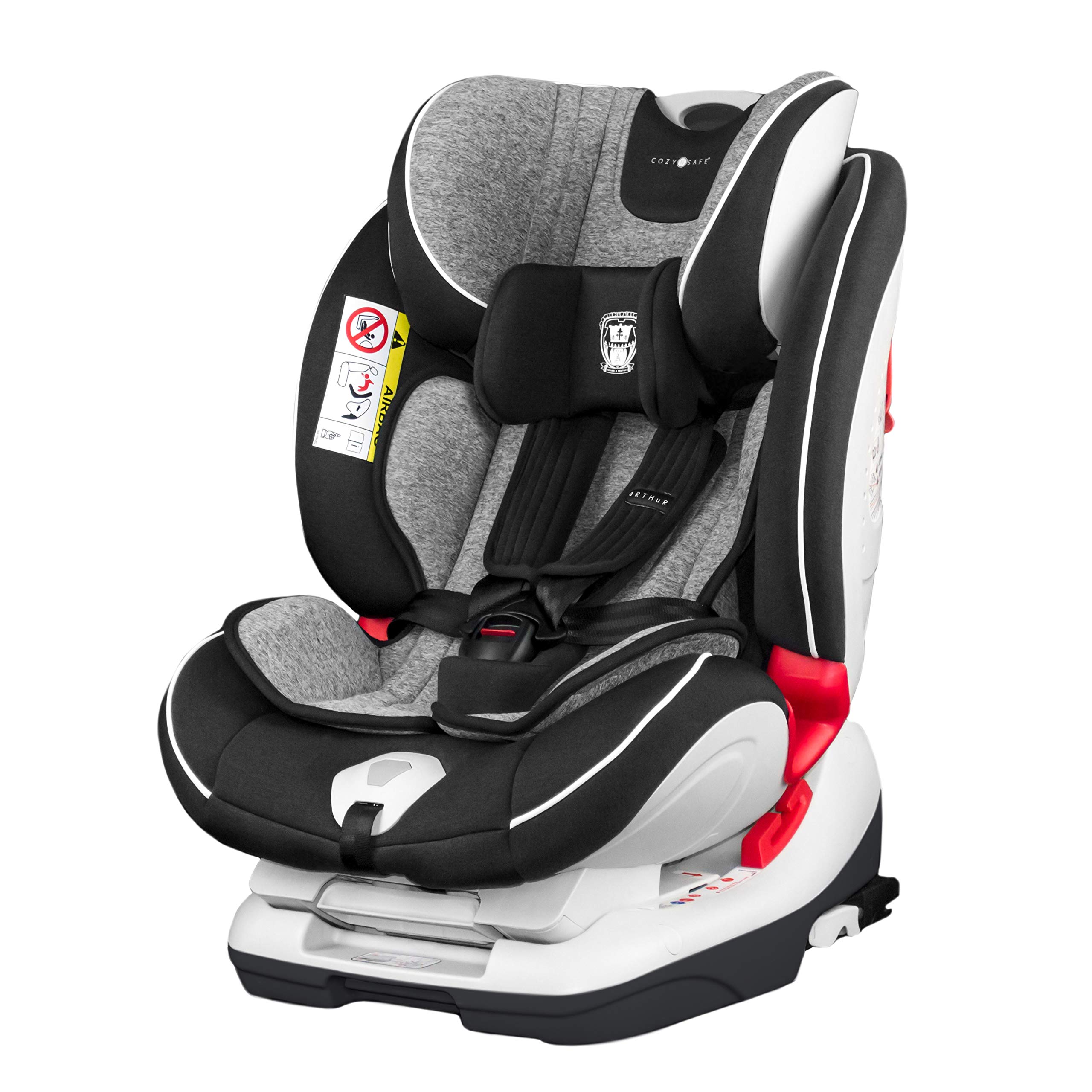 Cozy N Safe, Arthur Group 0+ 1 2 3 Baby, Toddler, Child Car Seat, Isofix, 0-36kg, Birth – 12 Years, Extended Rear Facing, Graphite