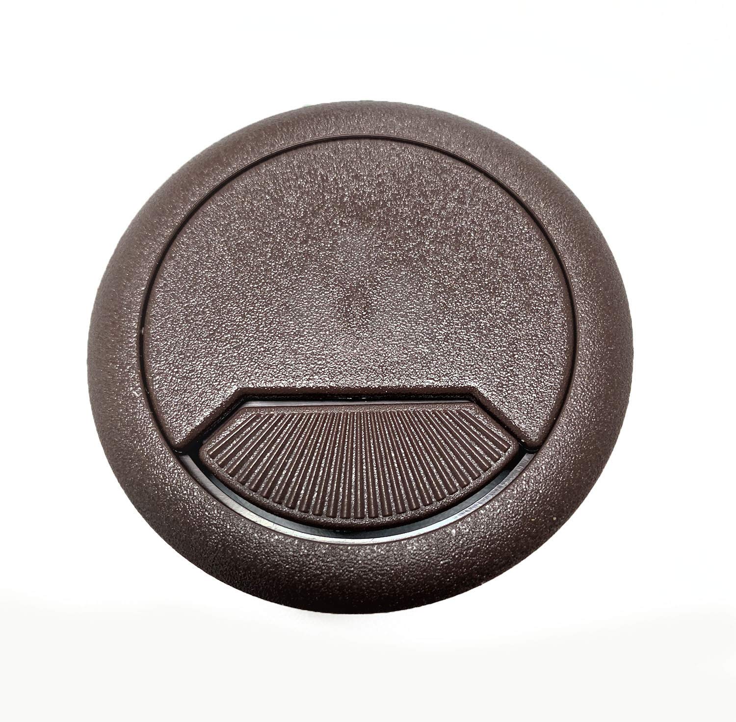 The Hillman Group 59340 Grey Grommet With Cap - 2-1/2 Inch, 2-Pack For Desk Cable Management