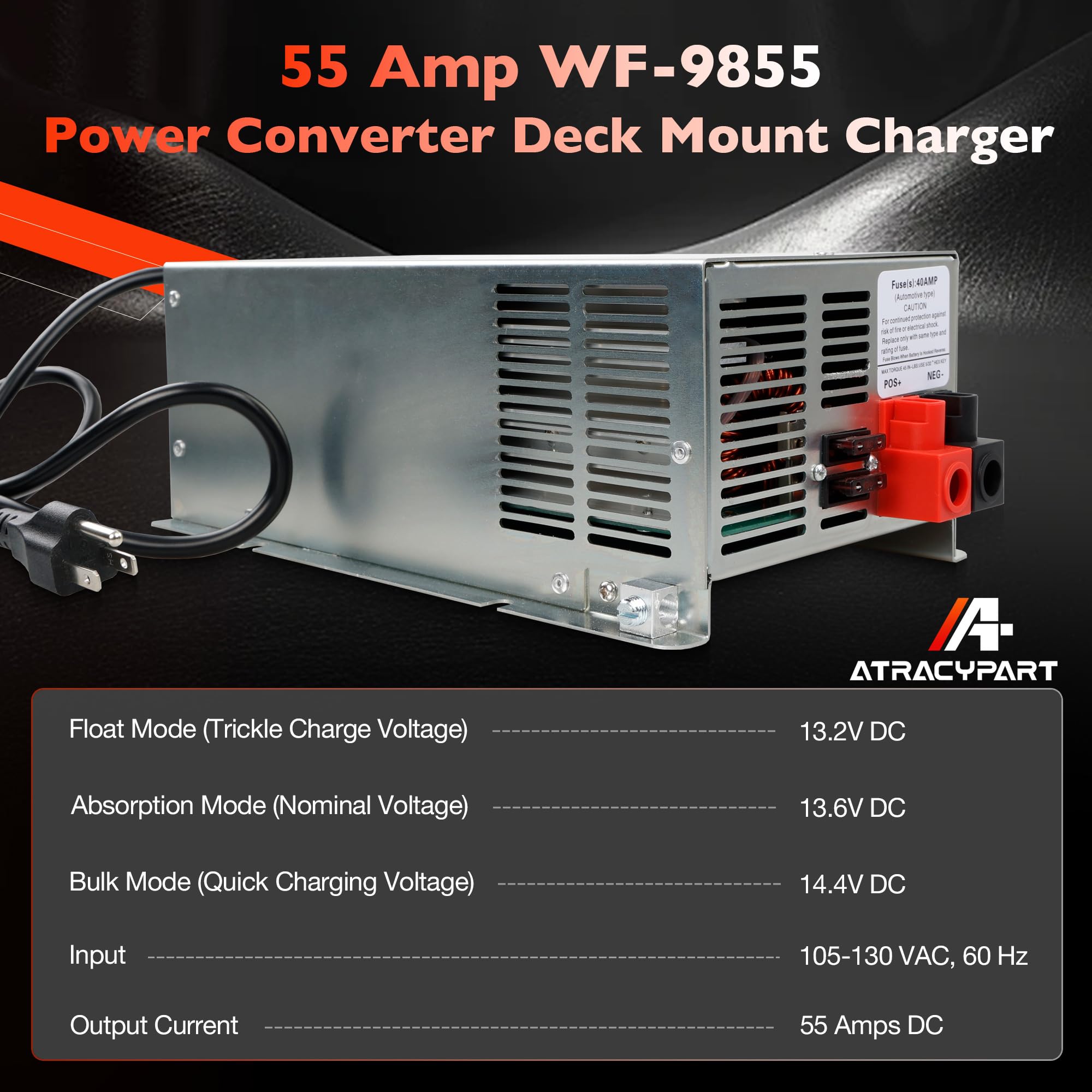 WF-9855, convertidor de potencia RV de 55 amperios para batería de plomo-ácido, compatible con WF-9855, WF-9855-AD, WF-9855-AD-CB y otros convertidores de potencia de la serie WF-9800