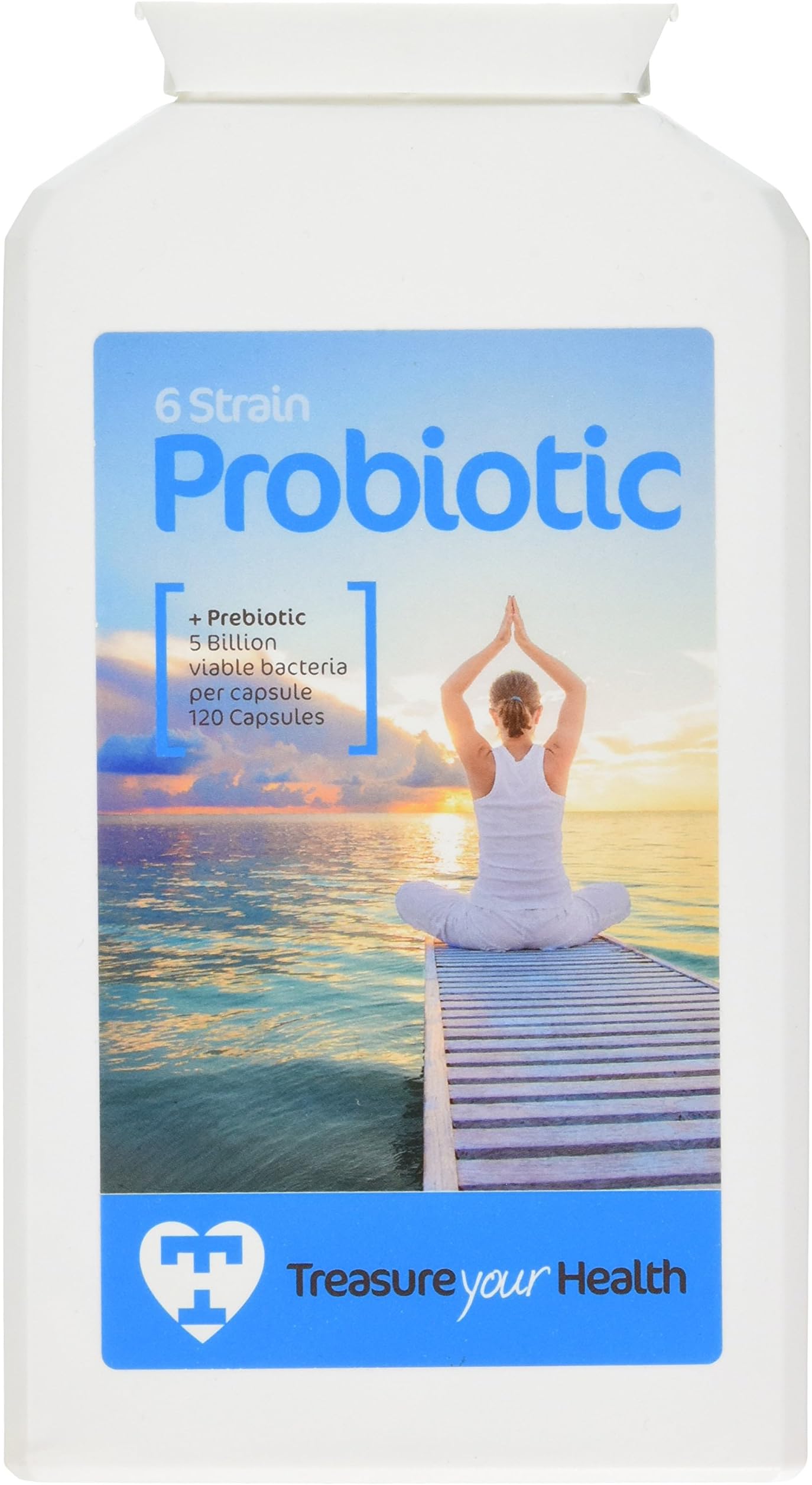 Treasure Your Health 6-Strain Probiotic with Added Prebiotic - Pack of 120 Capsules