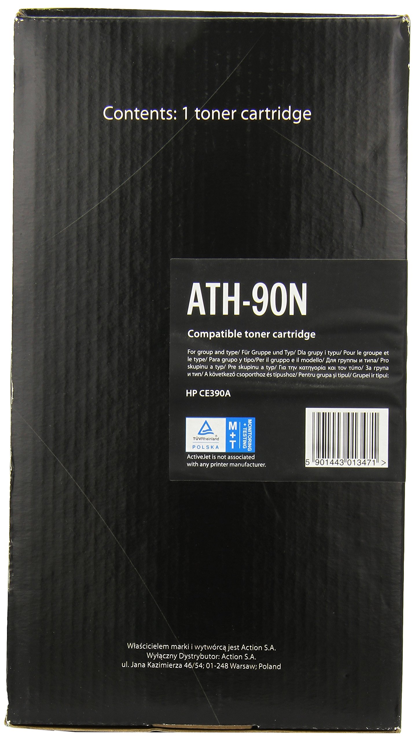 Toner Activejet Ath-90N Do Drukarki Hp, Zamiennik Hp 90A Ce390A; Supreme; 10000 Stron; Czarny.