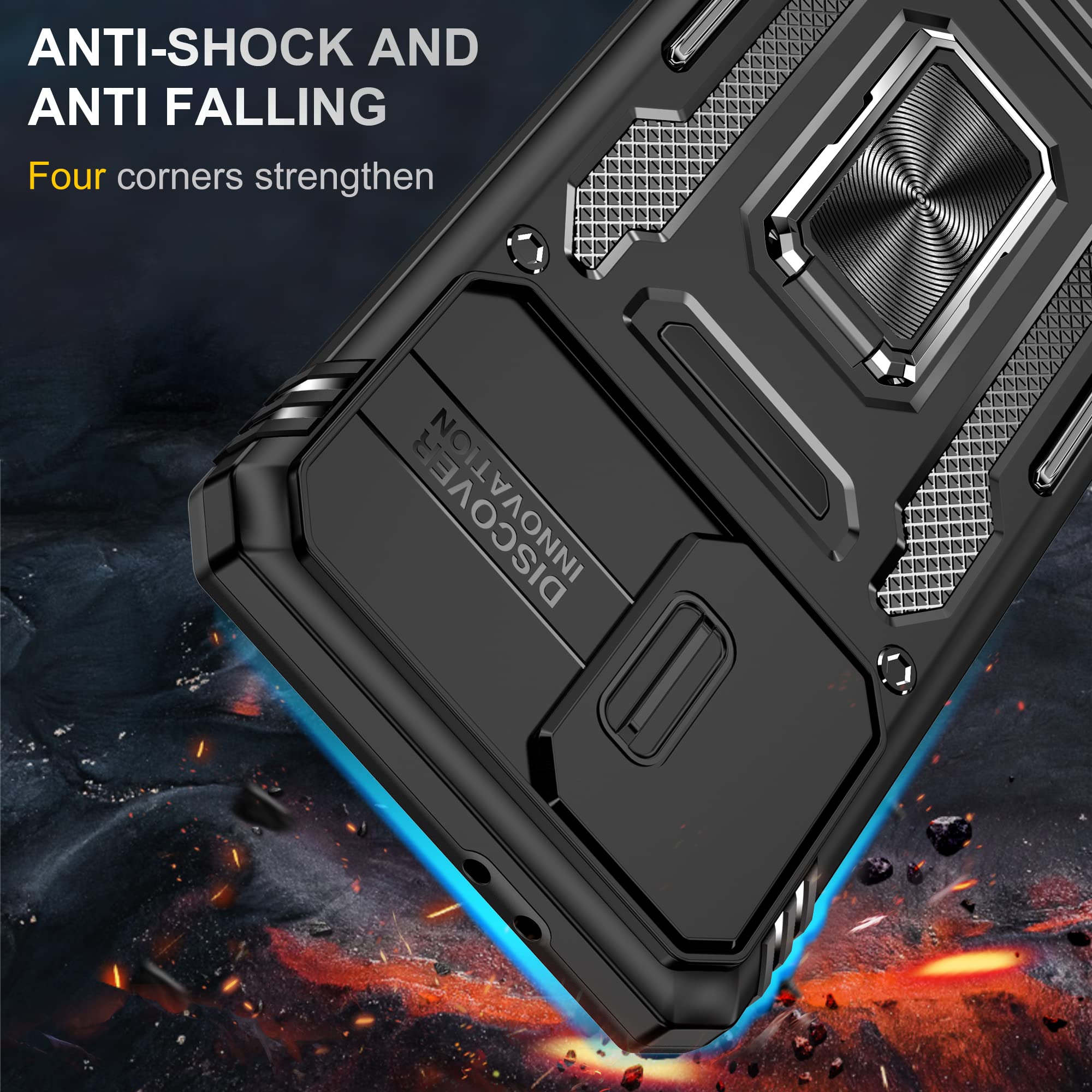 Samsung Galaxy S21 Camera Case - Slide Cover & Ring Holder -2