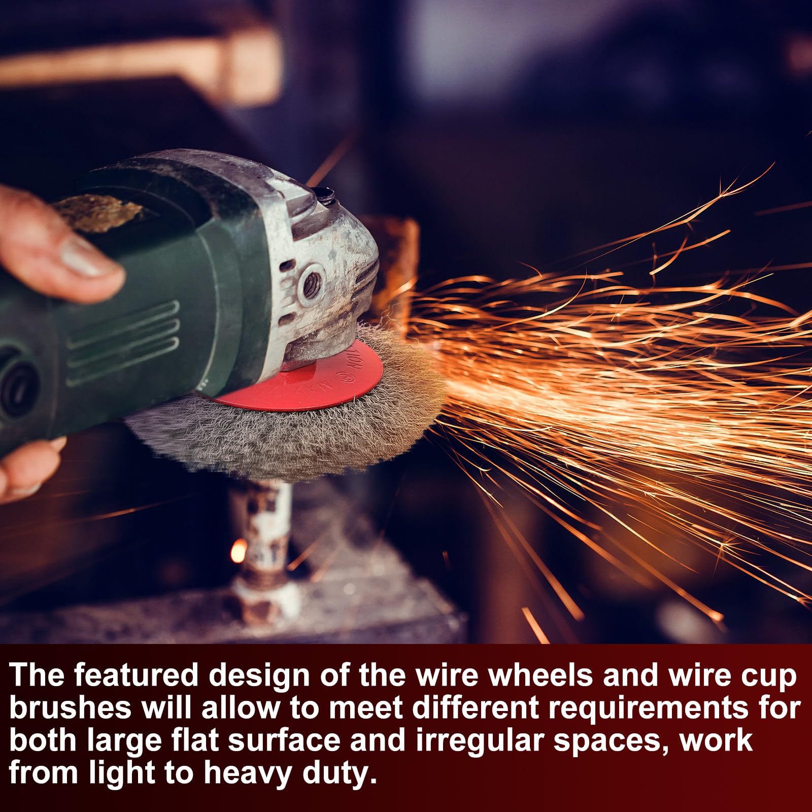 Twist Knotted Brush For Grinder NORJIN 5 Pack 4 Inch Wire Wheel Brushes - Twist Knotted For Angle Grinders With 5/8-11 Thread Knotted Wire Brush - View #8