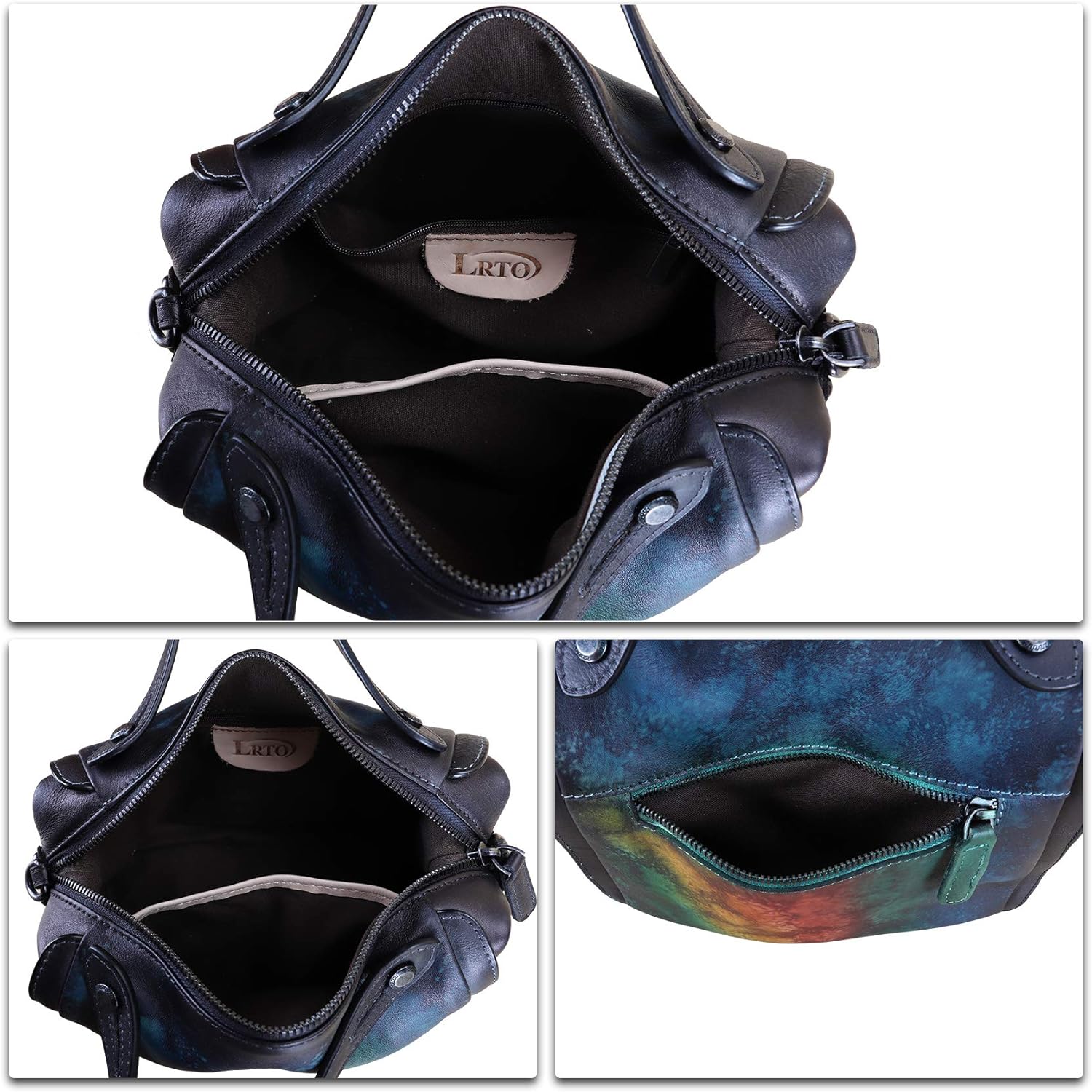 Genuine Leather Satchel Purse for Women Retro Handmade Top Handle Handbag Designer Crossbody Bags - Image 7