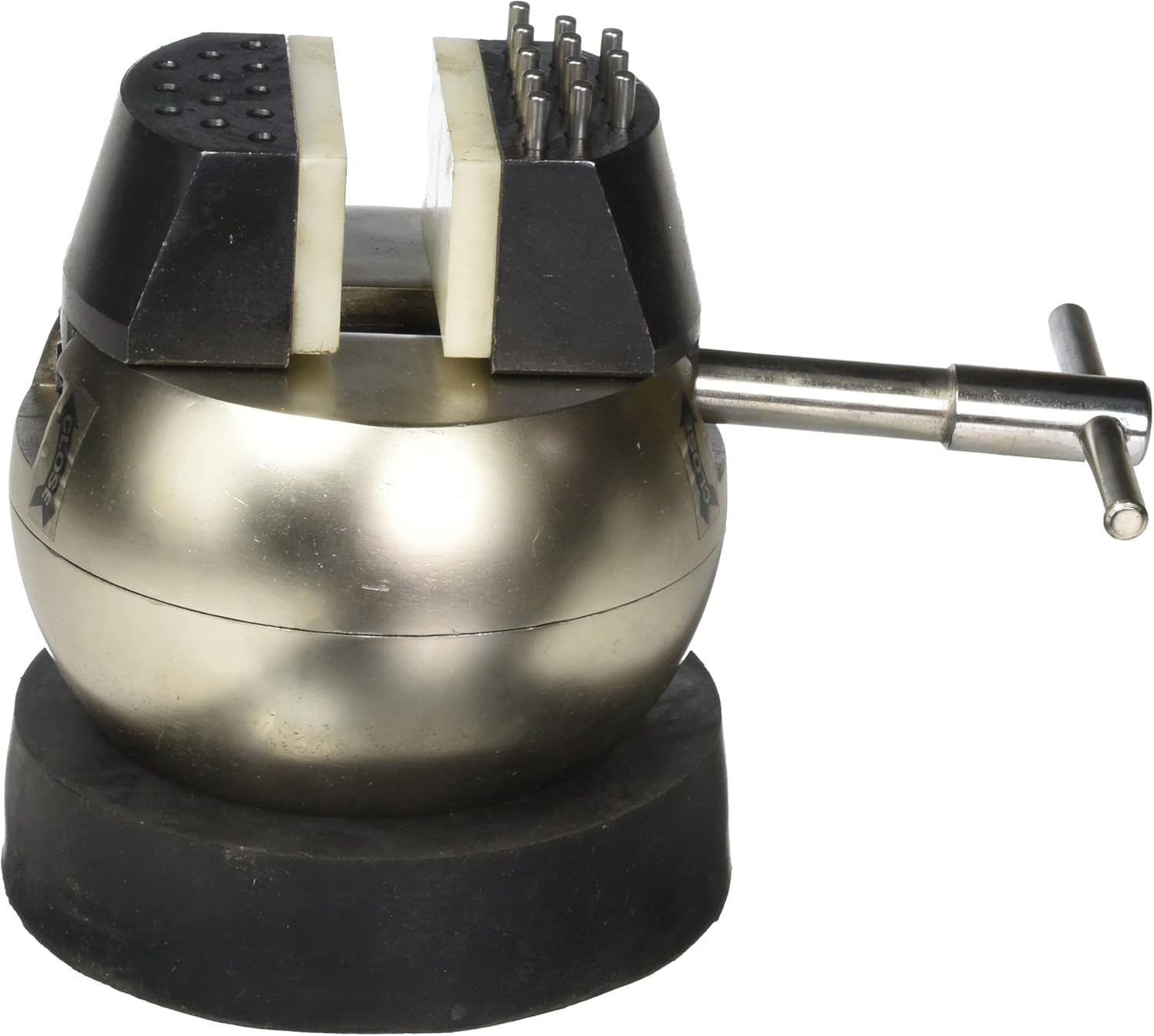 SE 5" Engraving Block Ball Vise Setting Jewelry with Pins, Rubber Base - JT-GB90