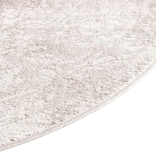 Miniatura 6 de Unique Loom Oxford Collection - Alfombra de área Bodleian (4 pies 1 pulgada x 6 pies 1 pulgada, ovalada, grismarfil)