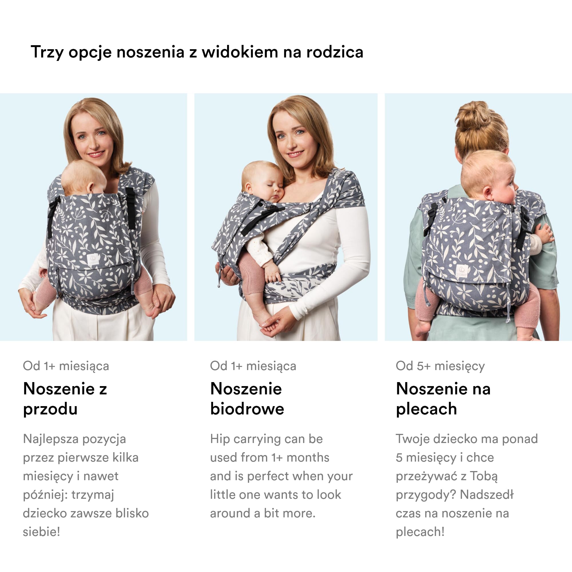 Nosidełko Stokke Limas Plus, Floral Beige (OCS) - Trzy opcje noszenia - Bezpieczne dla dzieci od 1 miesiąca/4 kg do 20 kg