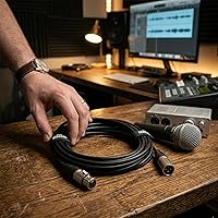 Vista 8 de Gearlux – Cable de micrófono XLR, completamente balanceado, macho a hembra, 25 pies - Paquete de 3