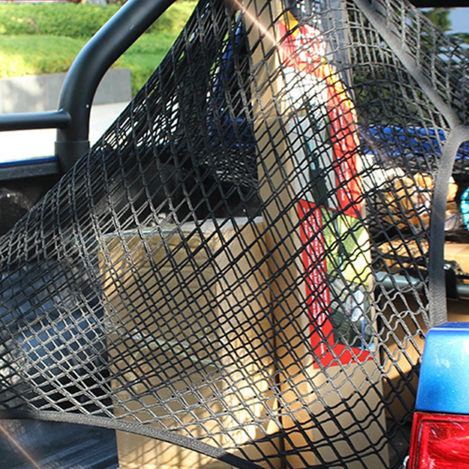 1/2 pz Rete elastica per bagagliaio, rete portaoggetti per auto, borsa a rete antiscivolo | Semplice organizer a rete per camion e camion, borsa elastica per bagagli per pickup, SUV, piccolo | borsa a rete antiscivolo | Semplice organizer a rete per camio