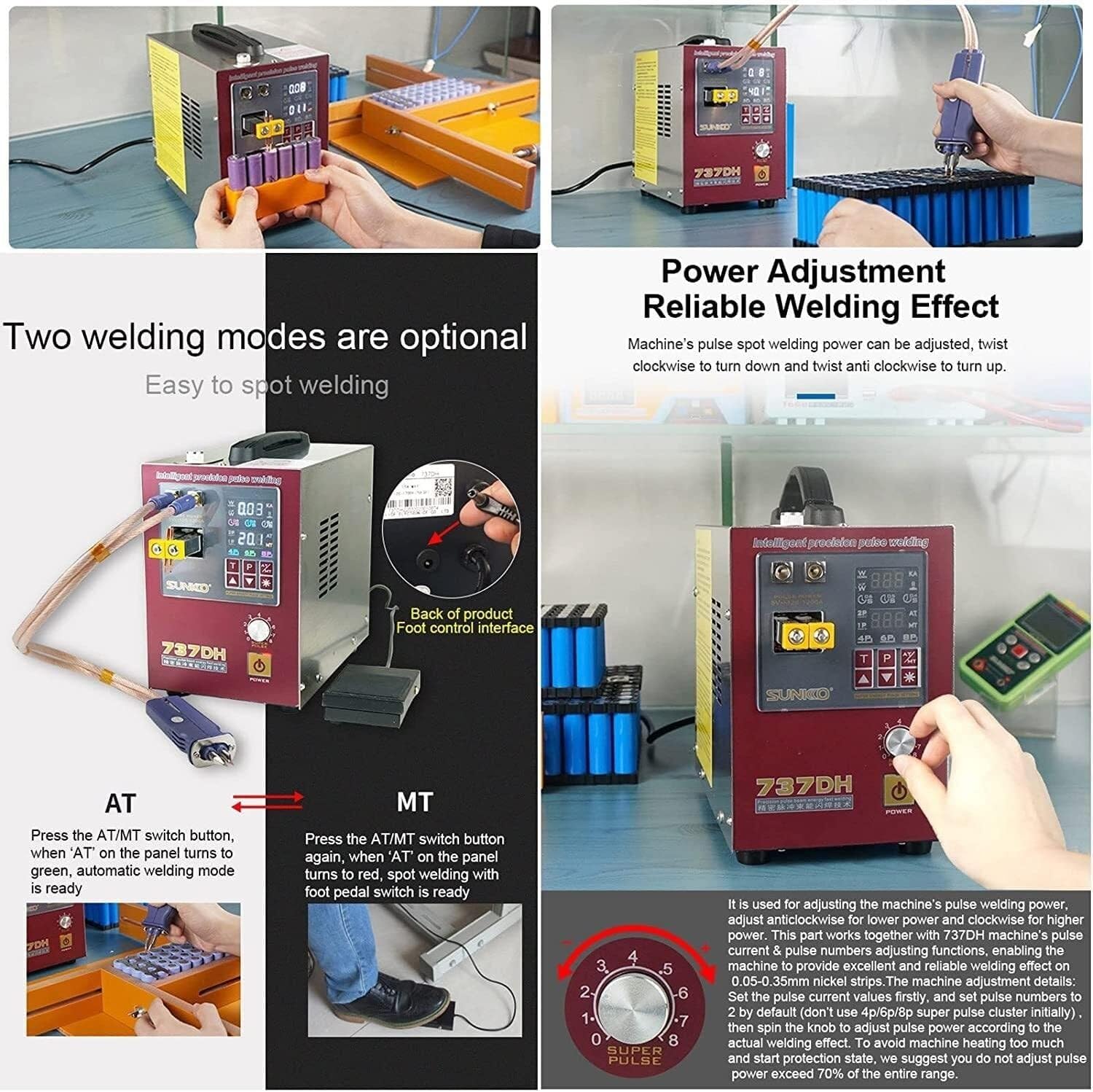 Capacitor energy storage pulse welding machine, solid battery spot welding machine, 4.3KW high power 18650 lithium battery automatic spot welding machine pulse spot welding equipment