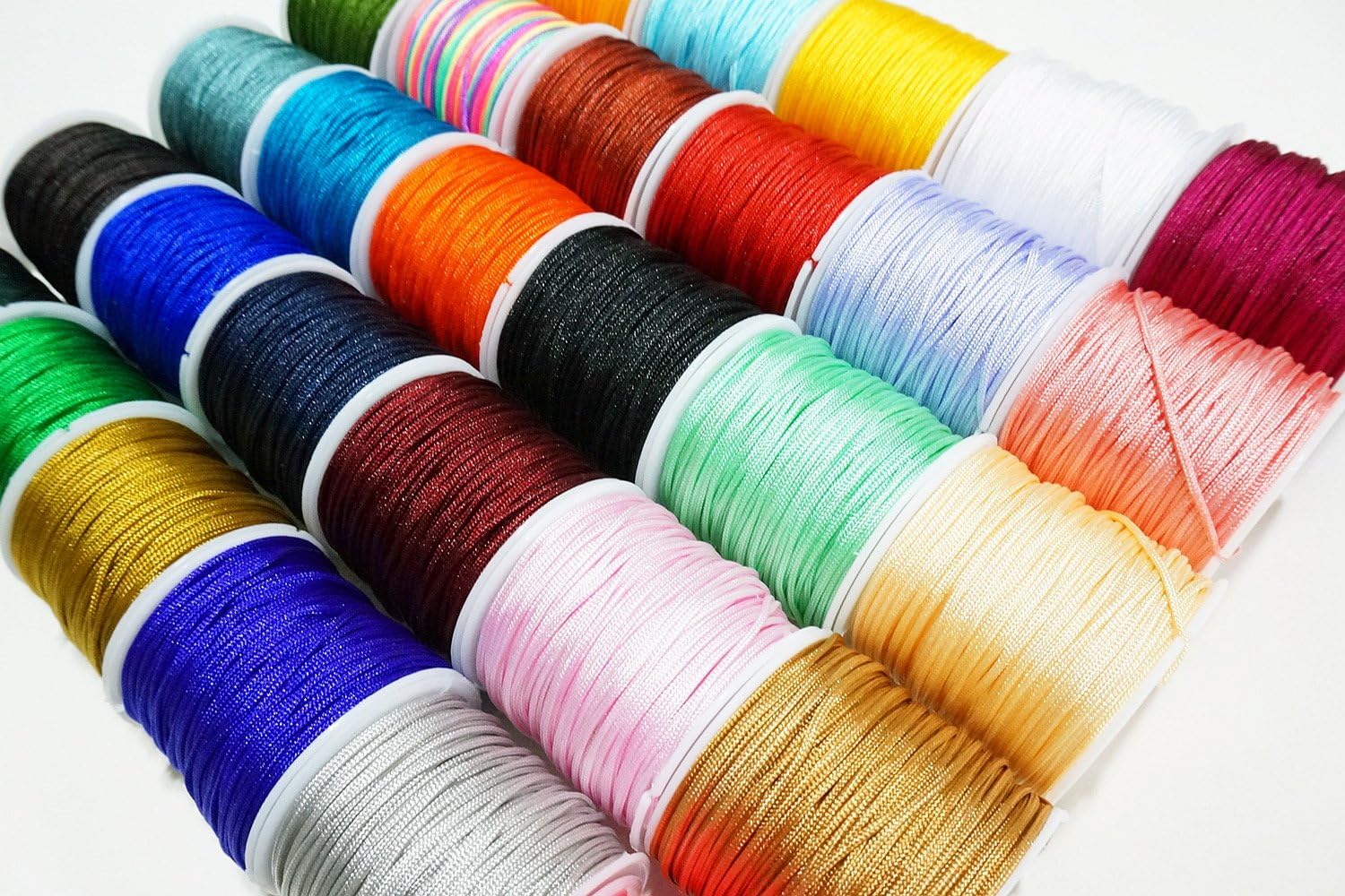 Amazon.com: 1mm Chinese Knot Nylon Braided Cord Beading String, 10 X ...