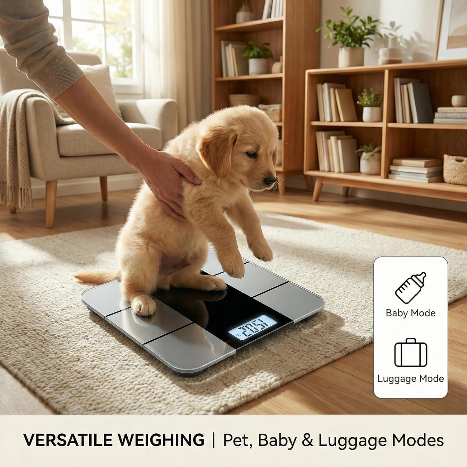 Smart Body Scale - Bluetooth Bathroom Scale with 18 Body Metrics & Trend Tracking, Thickened I-Beam Design, Large Tempered Glass, 400 lbs Capacity (Charcoal Grey)