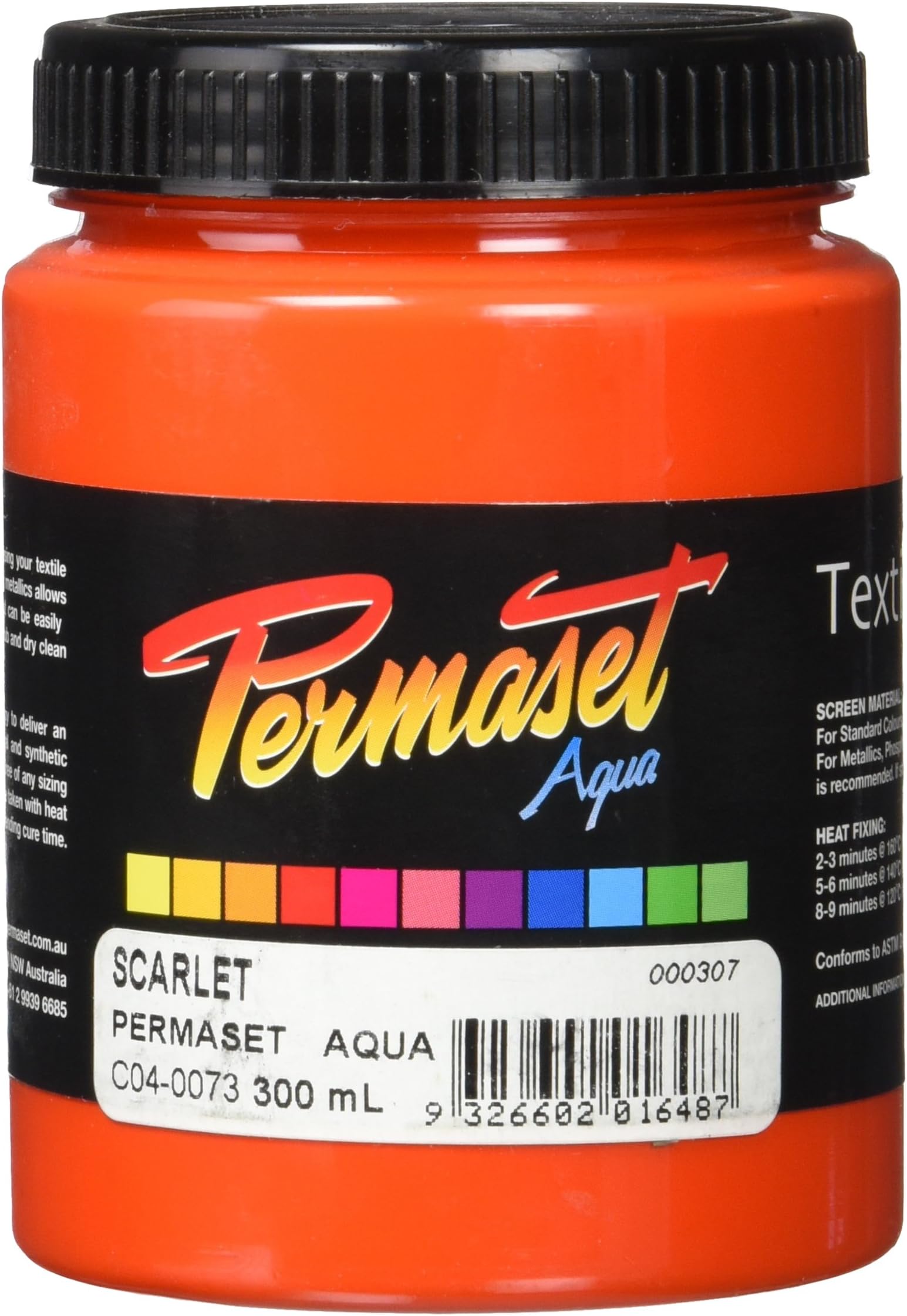 Permaset Aqua, Standard Colors, 300ml, Scarlet (P000307)