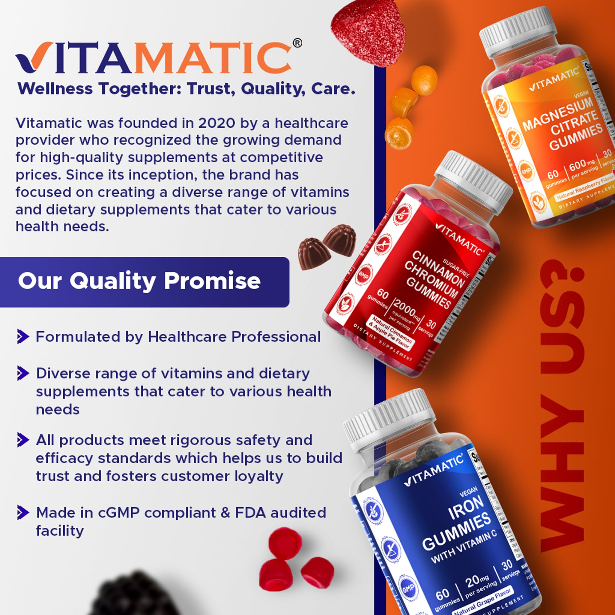 Vitamatic Methylfolate Gummies 1000 mcg – Active 5-MTHF Form – Natural Strawberry Flavor – Vegan, Non-GMO, Gluten Free – 60 Gummies — Amazon image 7
