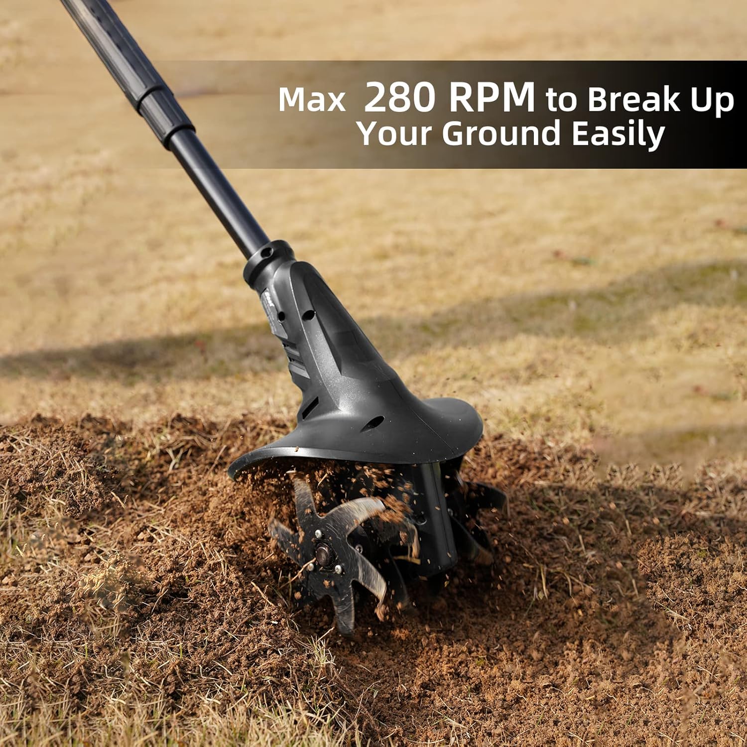 MZK Cordless Tiller Cultivator with 24 Steel Tines,7.8-in Wide Battery Powered Garden Cultivator, 20V Mini Cultivator with 2AH Battery and Fast Charger : Patio, Lawn & Garden