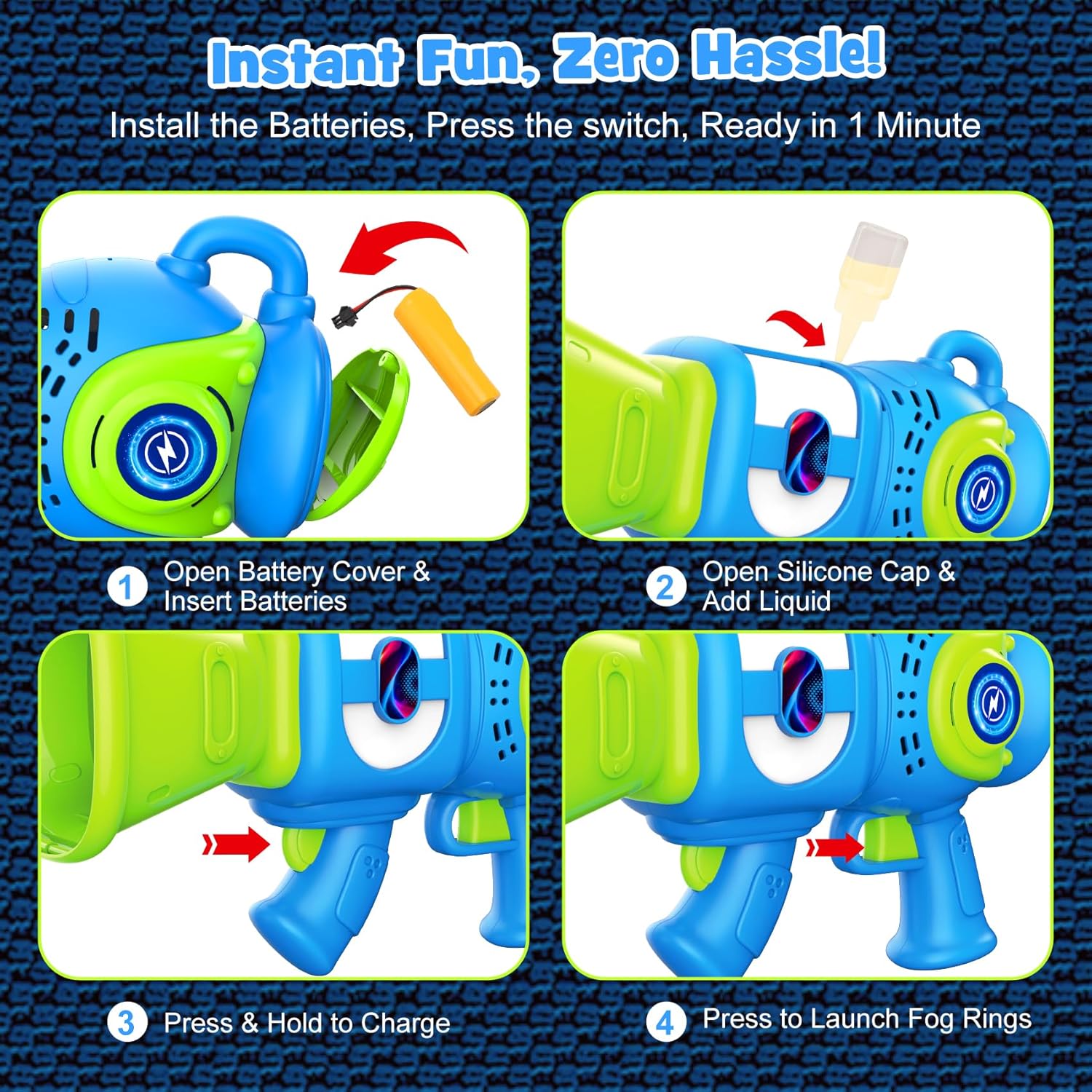 Nicmore Fart Gun Toy for Kids Bundle with Construction Truck Toddler Toys Car