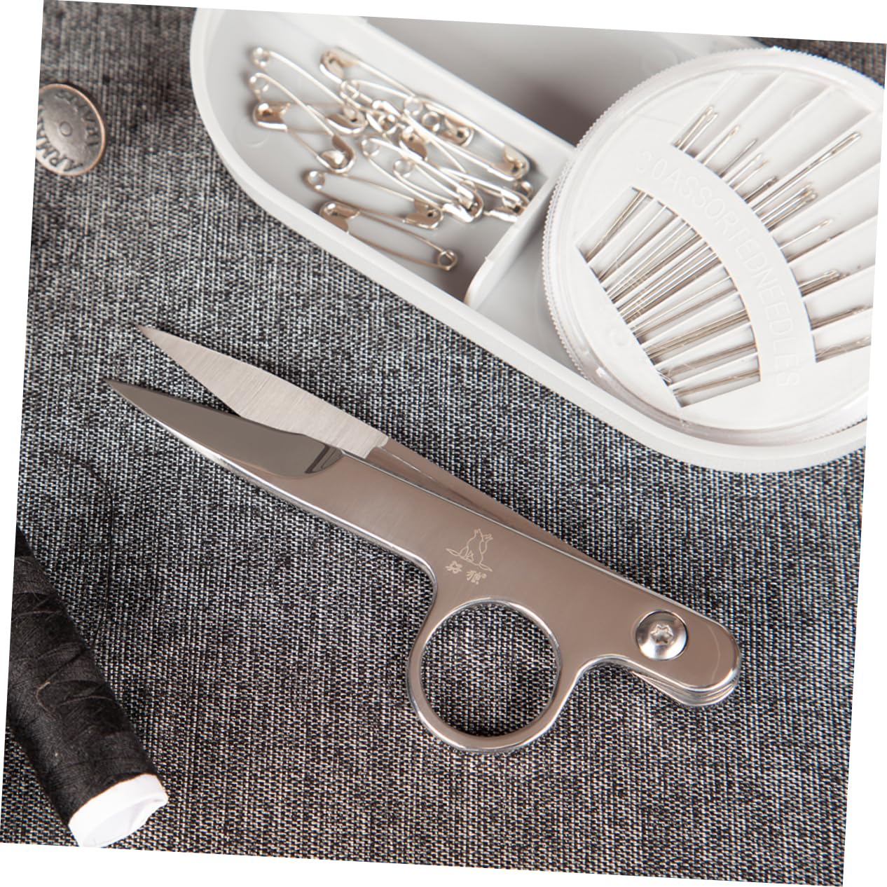 EXCEART 3stücke Edelstahl Fadenschneider Förmige Fadenschere Für Sticken Und Nähen Tragbar Komfortabler Griff Langlebig Und Praktisch Für Stoffe Und Handarbeiten
