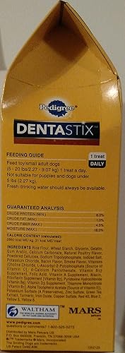 Miniatura 2 de Dentastix - Golosinas para perros pequeños o de tamaño de juguete, caja grande de 40 unidades. Recomendado 1 x por día, sabor a tocino, respiración