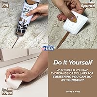 Vista 3 de PentaUSA Lechada para Azulejos - Reparaciones de Relleno de Lechada Grande, Kit de Reparación de Lechada de Secado Rápido, Fórmula Inodora - Incluye