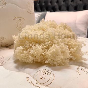 Kapitoneli%100 Merinos Boncuk Yün Yastık