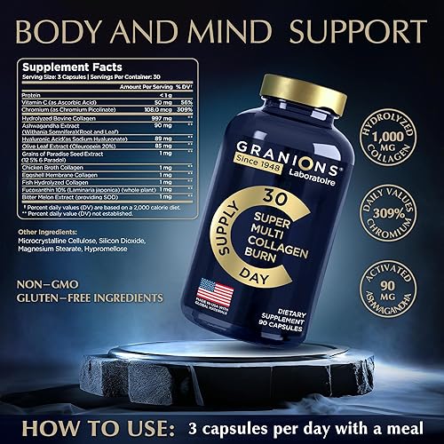 Miniatura 6 de Quemadura termogénica de colágeno hidrolizado, ácido hialurónico, vitamina C, defensa de la celulitis y reparación dérmica, cápsulas de péptidos de