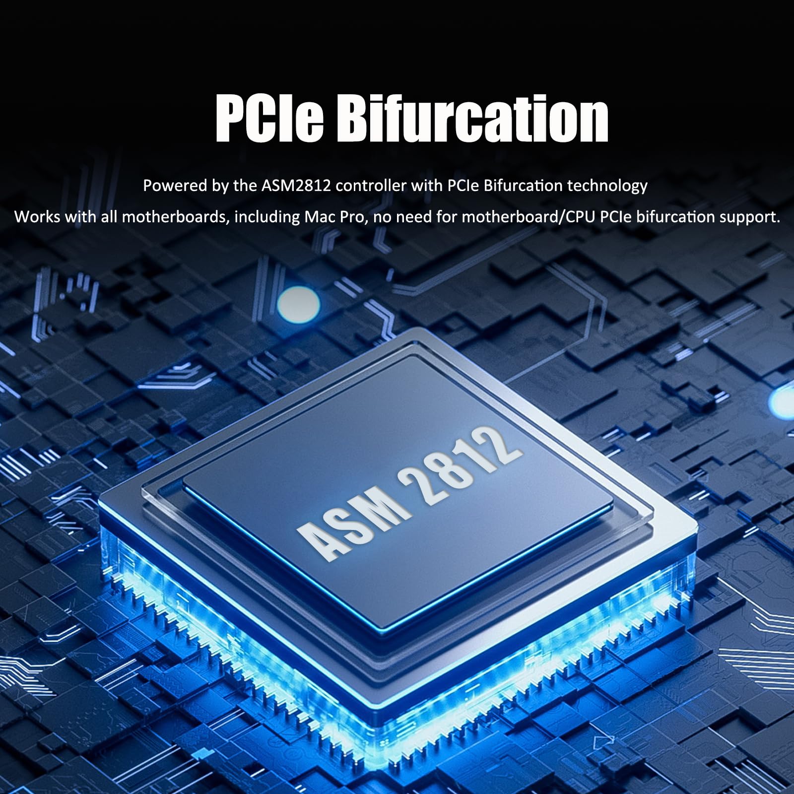 GLOTRENDS PA20 Dual Adattatore M.2 NVMe a PCIe 3.0 X4 con biforcazione PCIe, configurazione RAID M.2 NVMe tramite OS Tool (supporta dimensioni 22110/2280)
