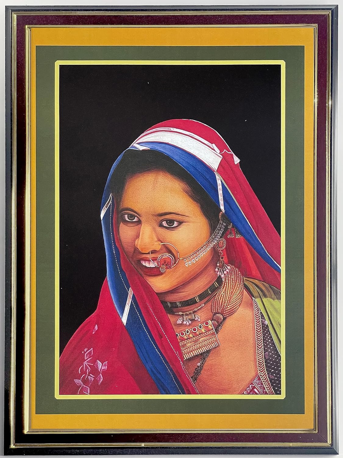 Heritage Tales: Indian Village Women Miniature Rajasthani Painting (P-Copy)